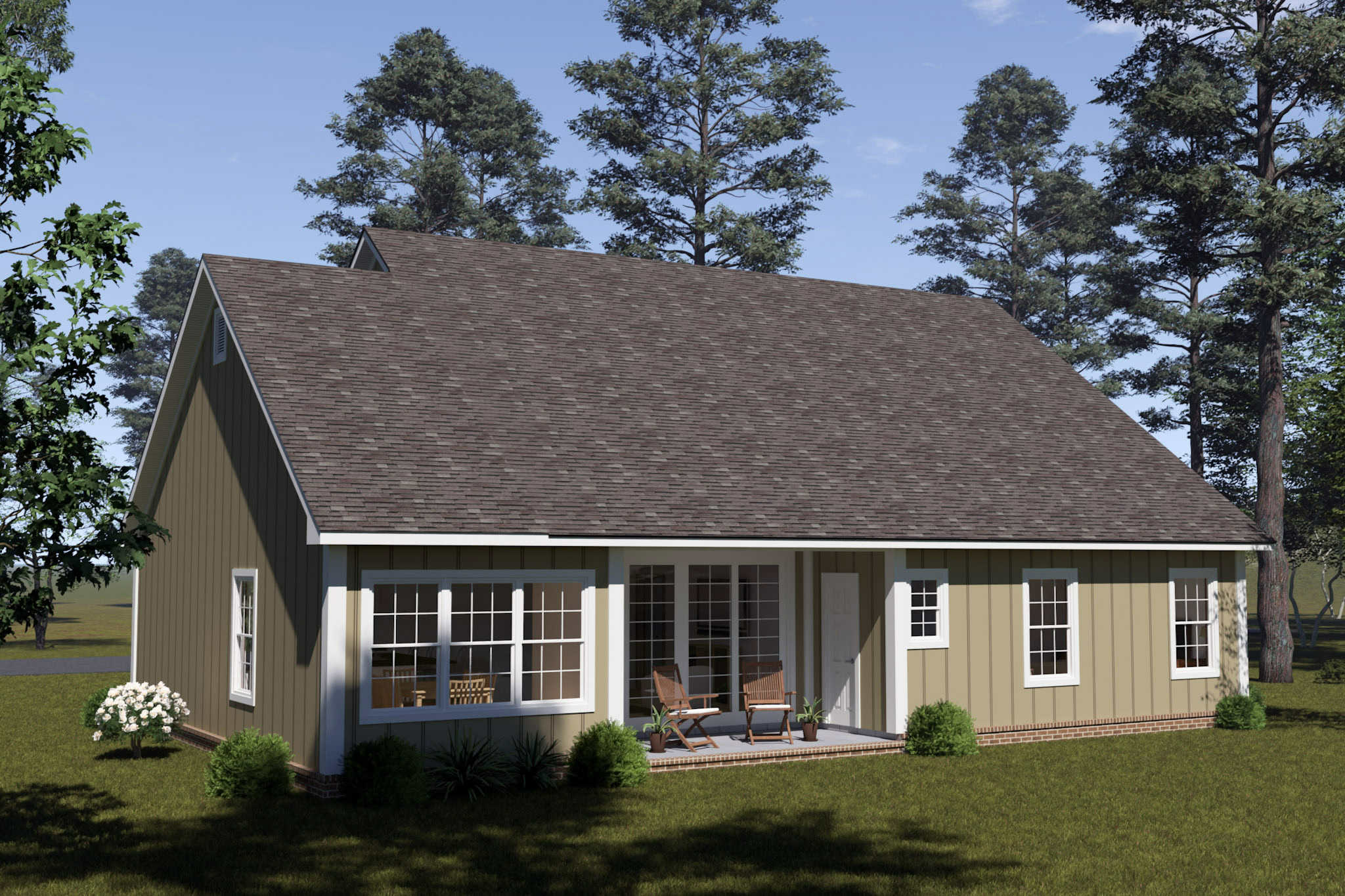 Rear View of this 3-Bedroom,1976 Sq Ft Plan -178-1561