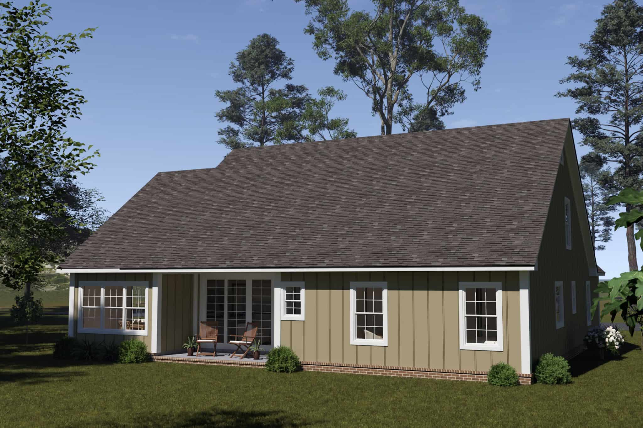 Rear View of this 3-Bedroom,1976 Sq Ft Plan -178-1561