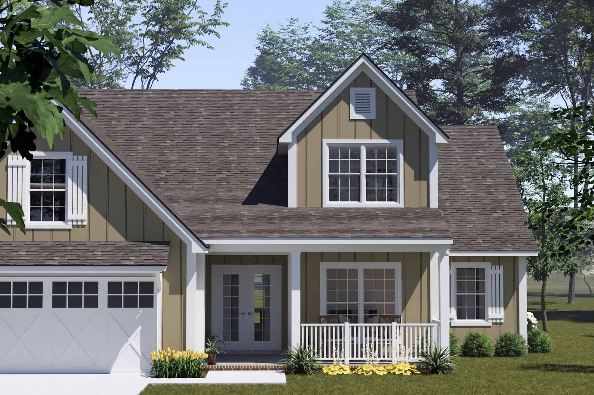 Front Door of this 3-Bedroom,1976 Sq Ft Plan -178-1561