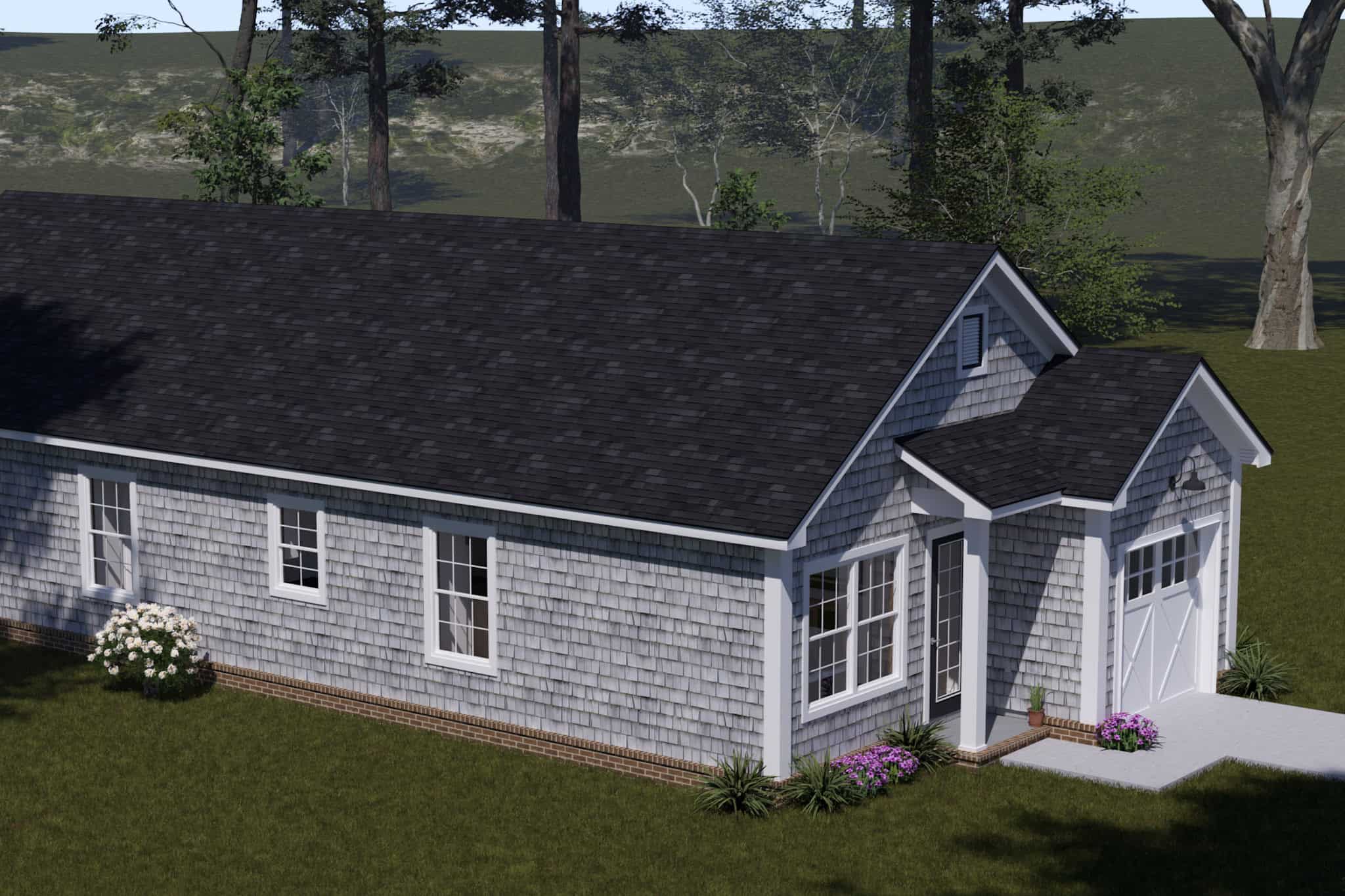 Left Side View of this 3-Bedroom,1120 Sq Ft Plan -178-1562