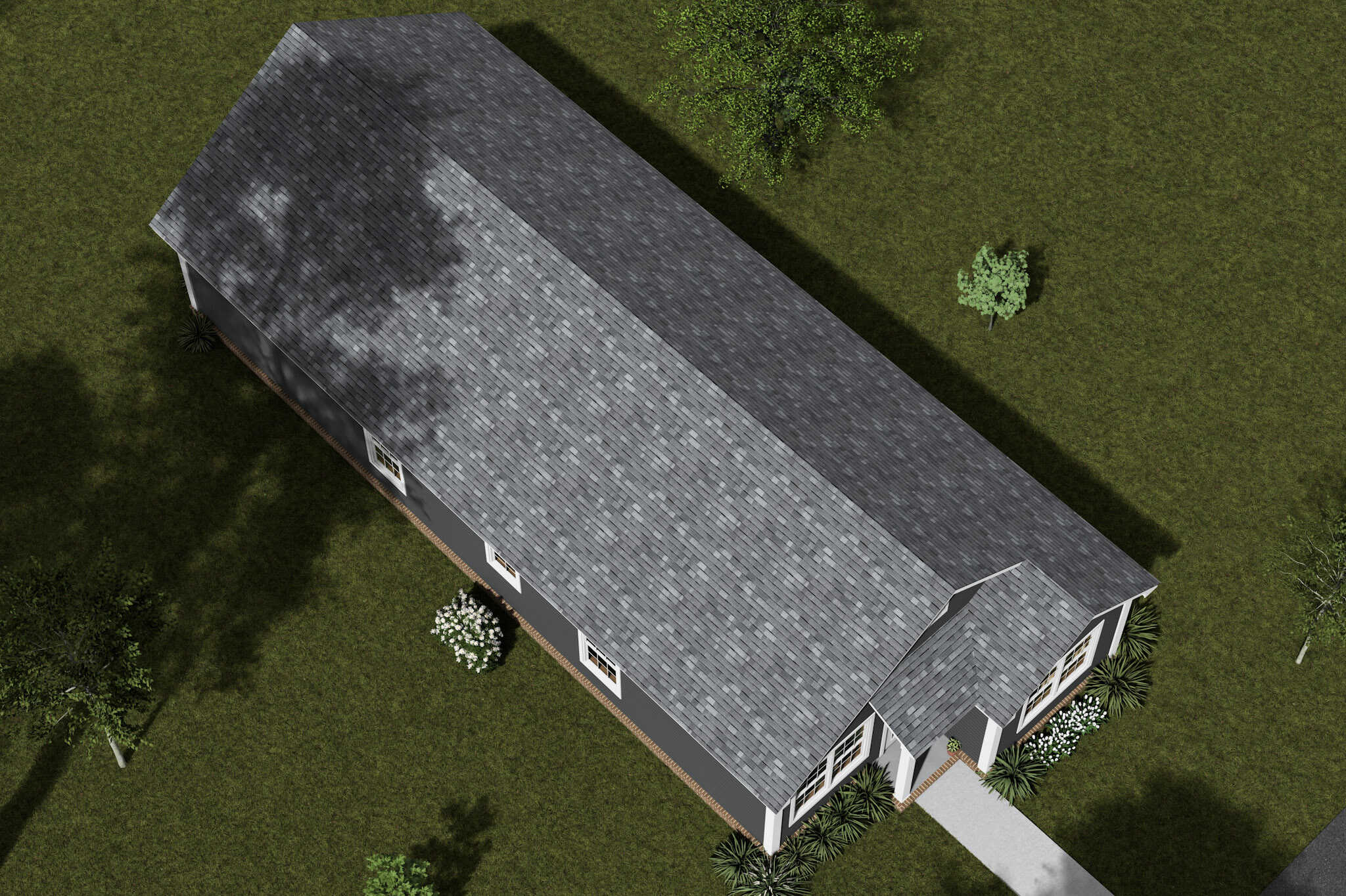 Aerial View of this 4-Bedroom,1352 Sq Ft Plan -178-1563