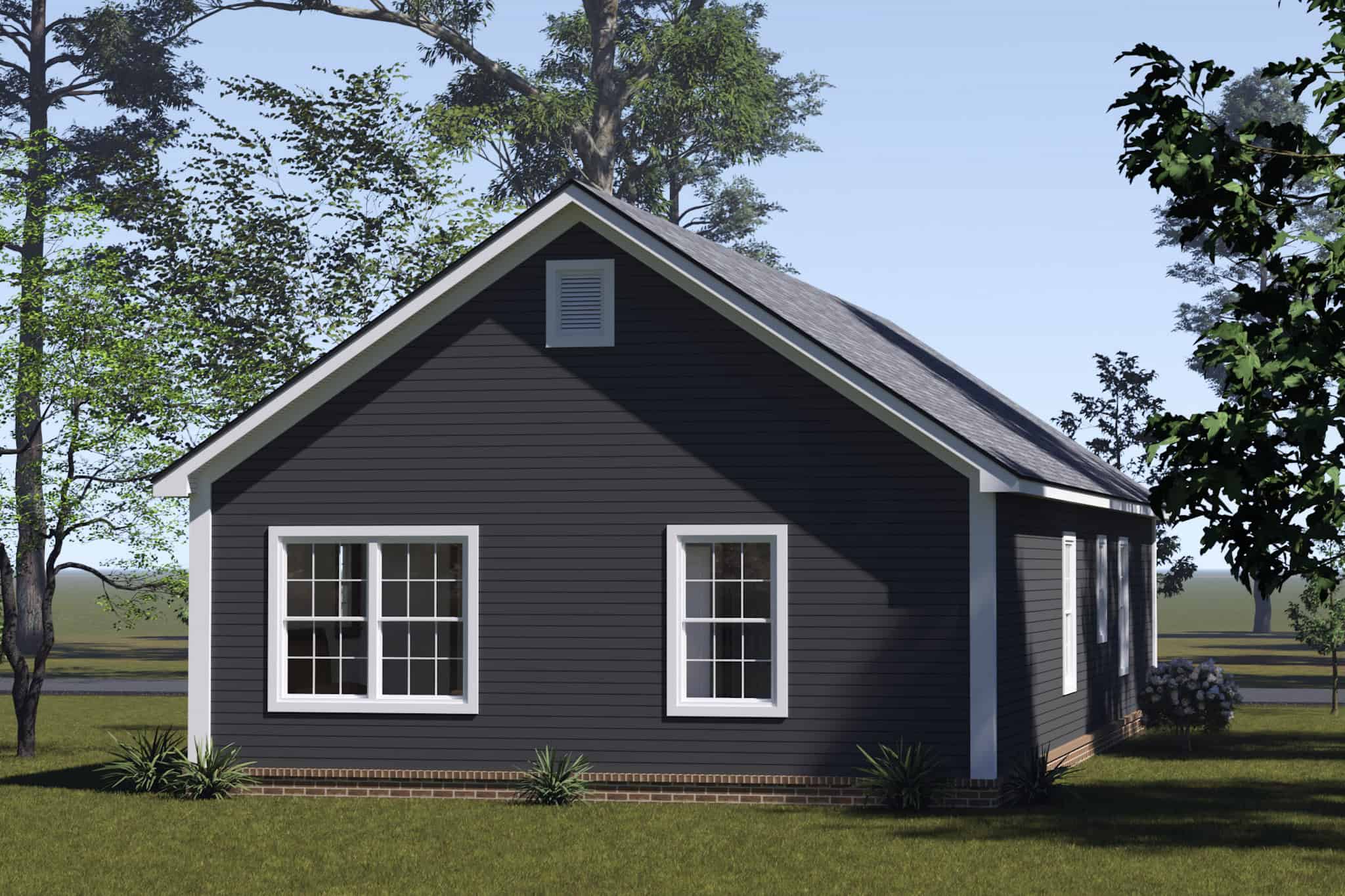 Rear View of this 4-Bedroom,1352 Sq Ft Plan -178-1563