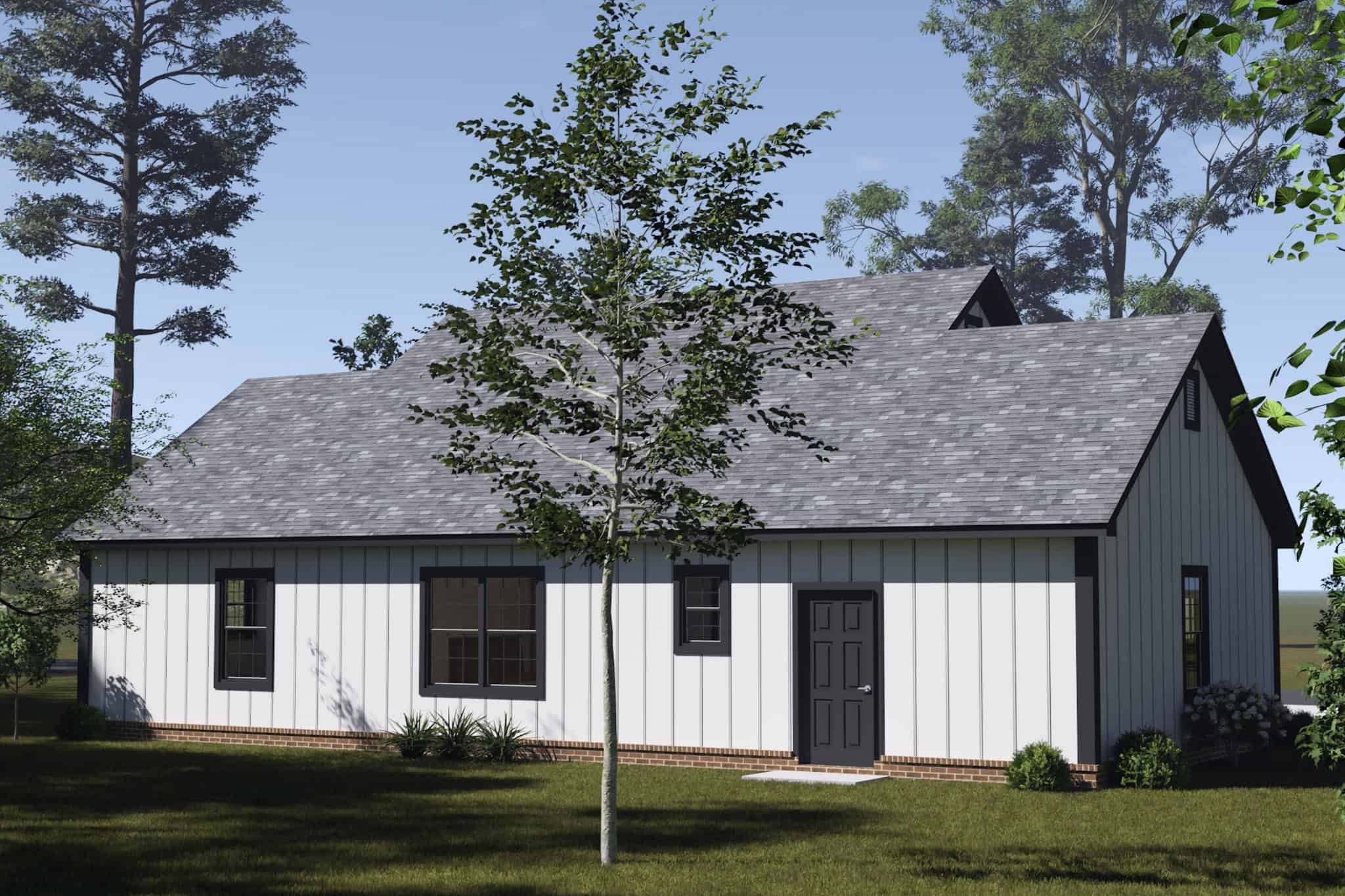 Rear View of this 3-Bedroom,1122 Sq Ft Plan -178-1564