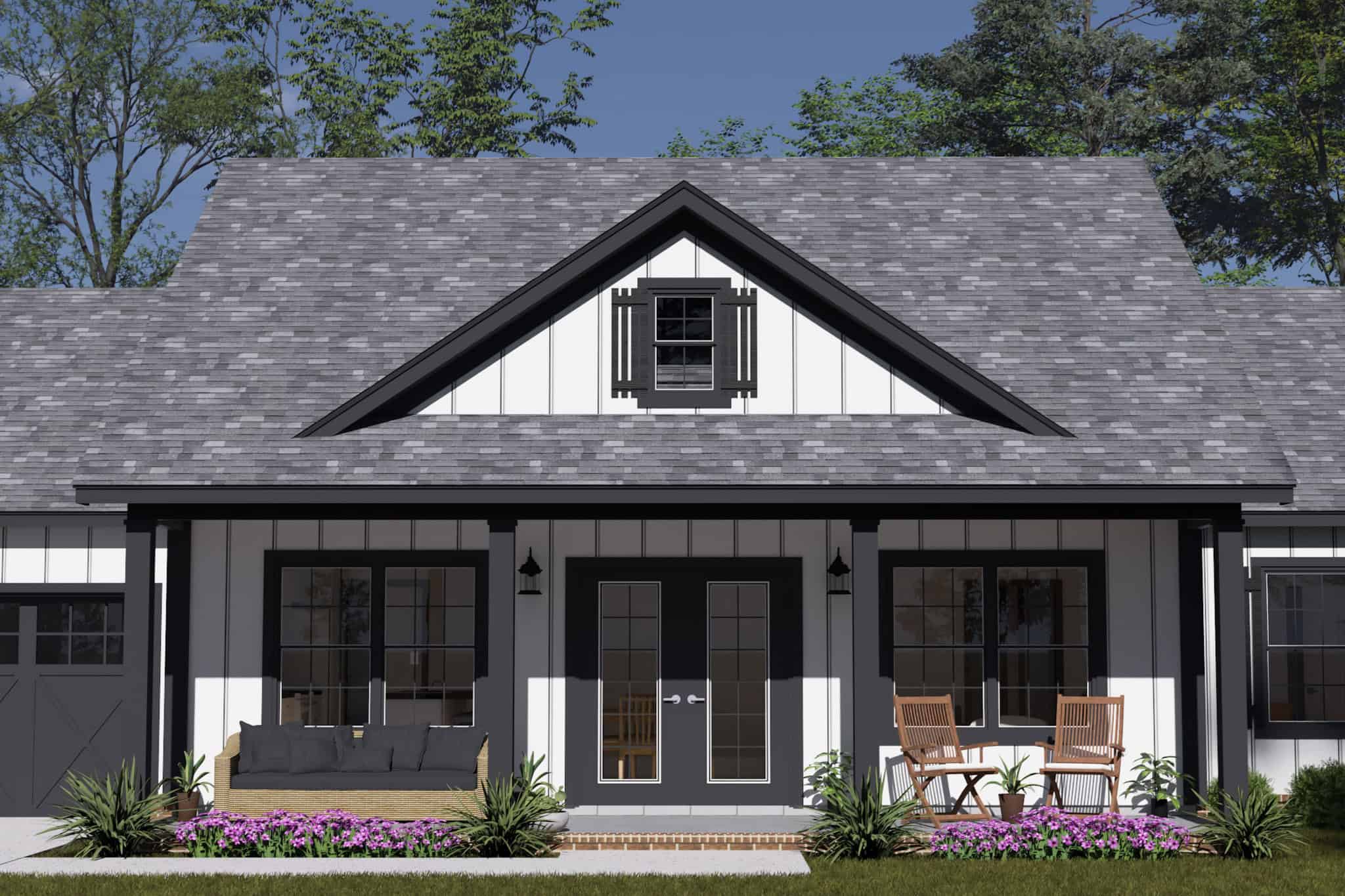 Front Door of this 3-Bedroom,1122 Sq Ft Plan -178-1564