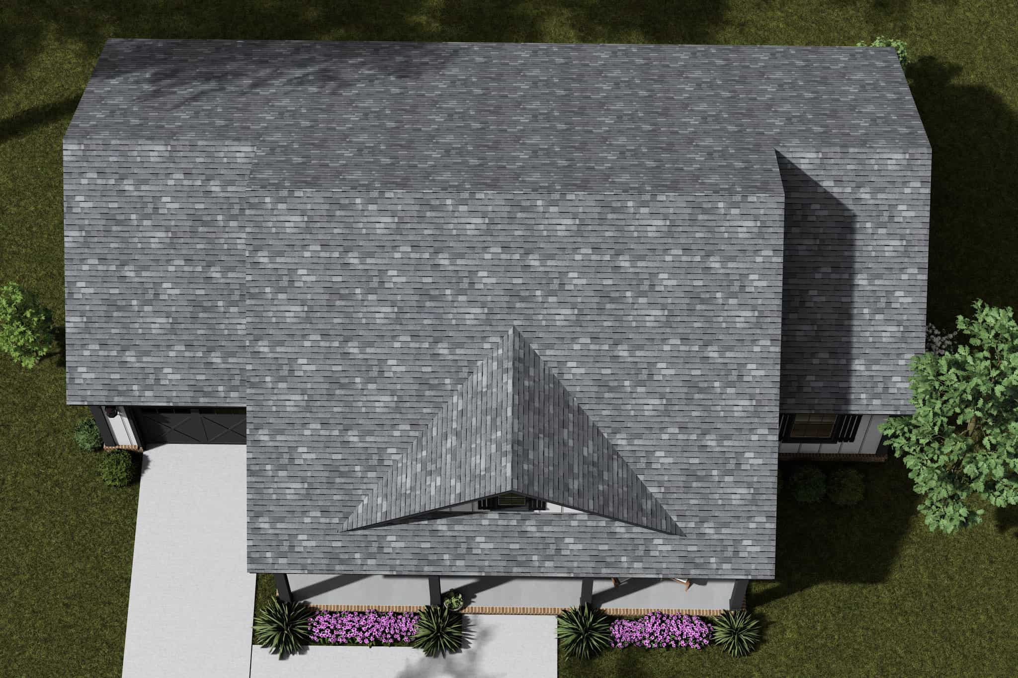 Aerial View of this 3-Bedroom,1122 Sq Ft Plan -178-1564