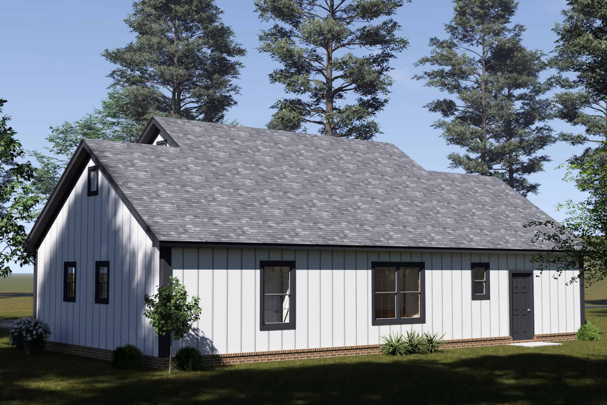 Rear View of this 3-Bedroom,1122 Sq Ft Plan -178-1564