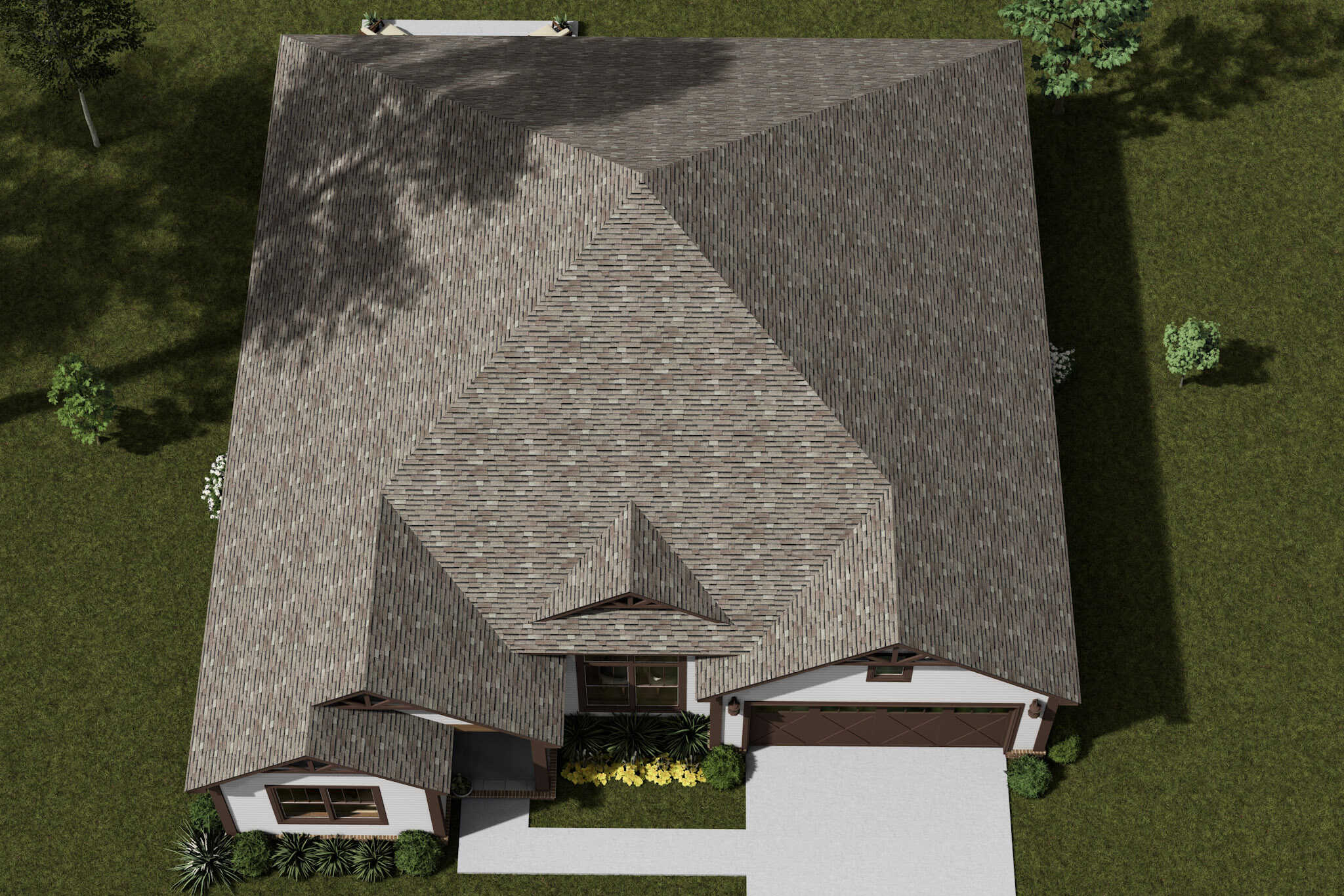 Aerial View of this 4-Bedroom,1854 Sq Ft Plan -178-1565