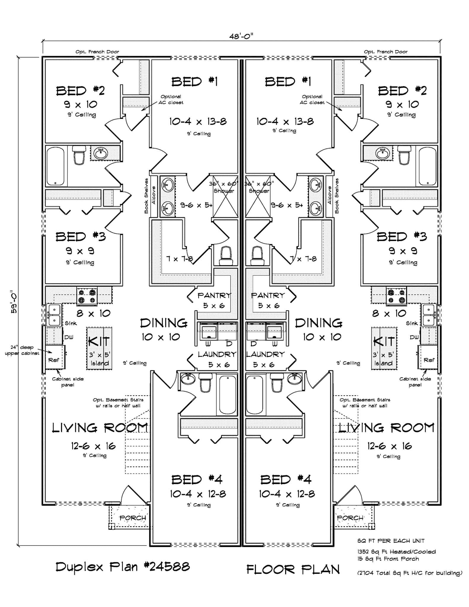 Main Level of Duplex/Multi-Unit Plan #178-1568