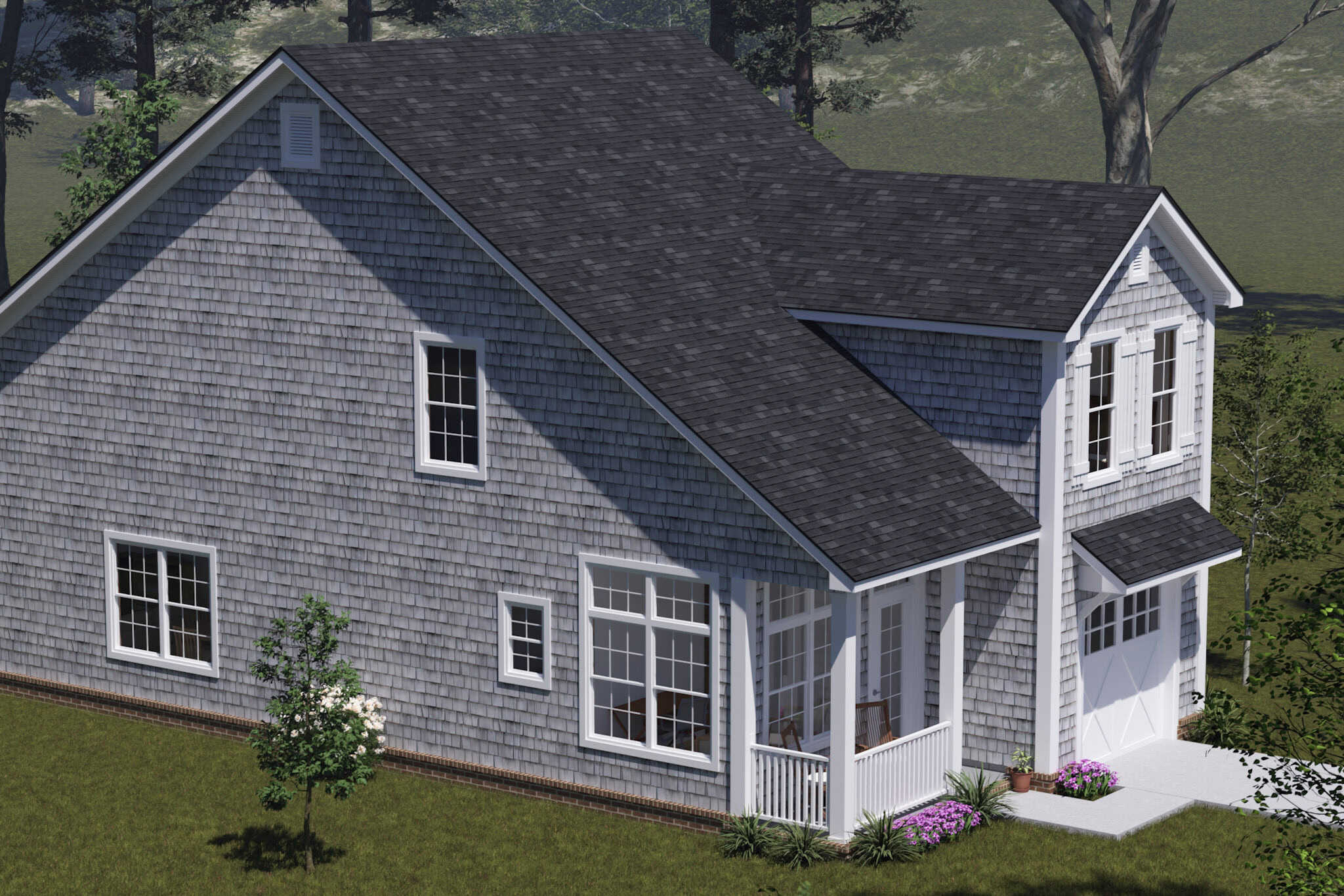 Left Side View of this 2-Bedroom,1393 Sq Ft Plan -178-1570