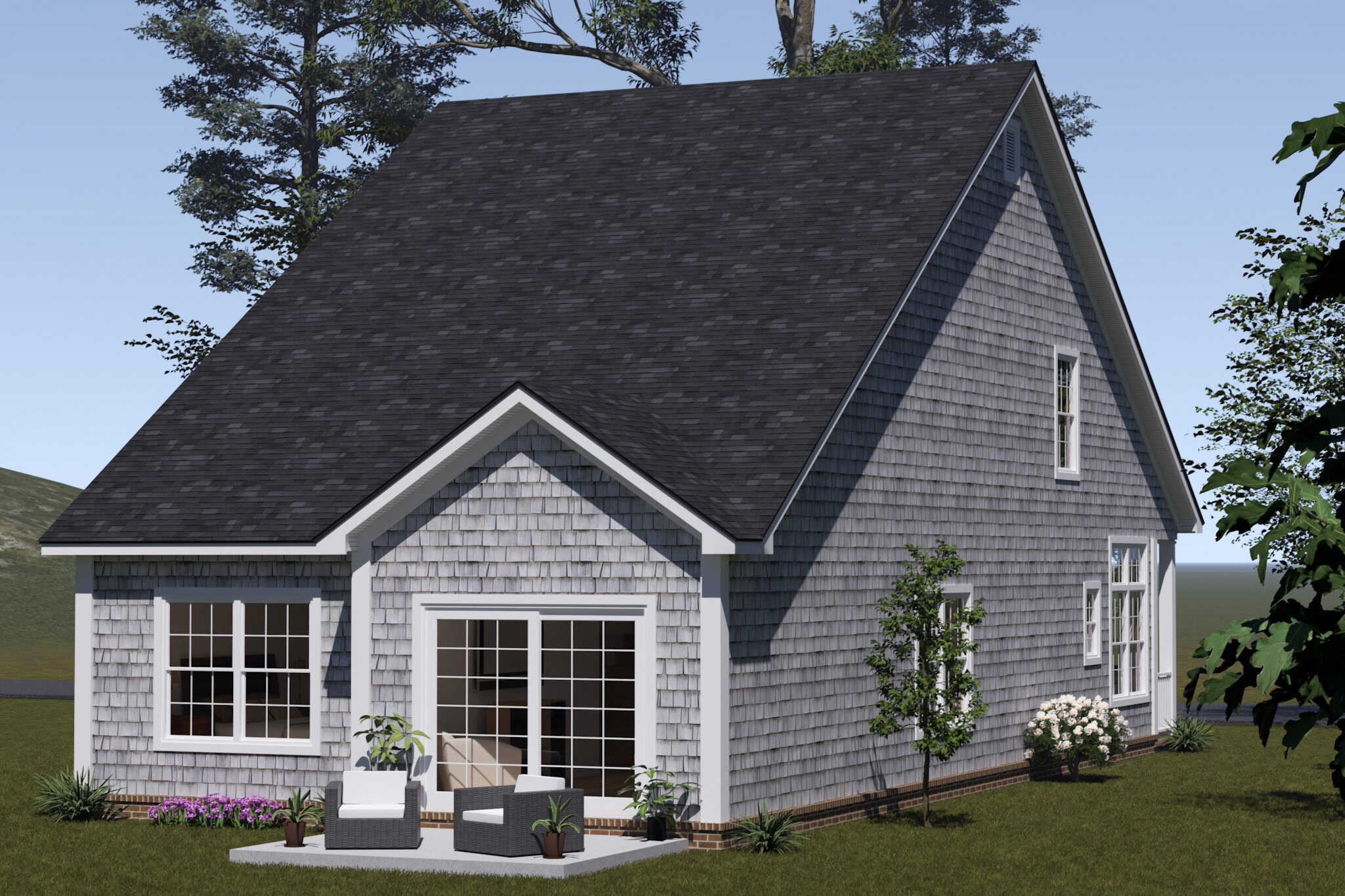 Rear View of this 2-Bedroom,1393 Sq Ft Plan -178-1570