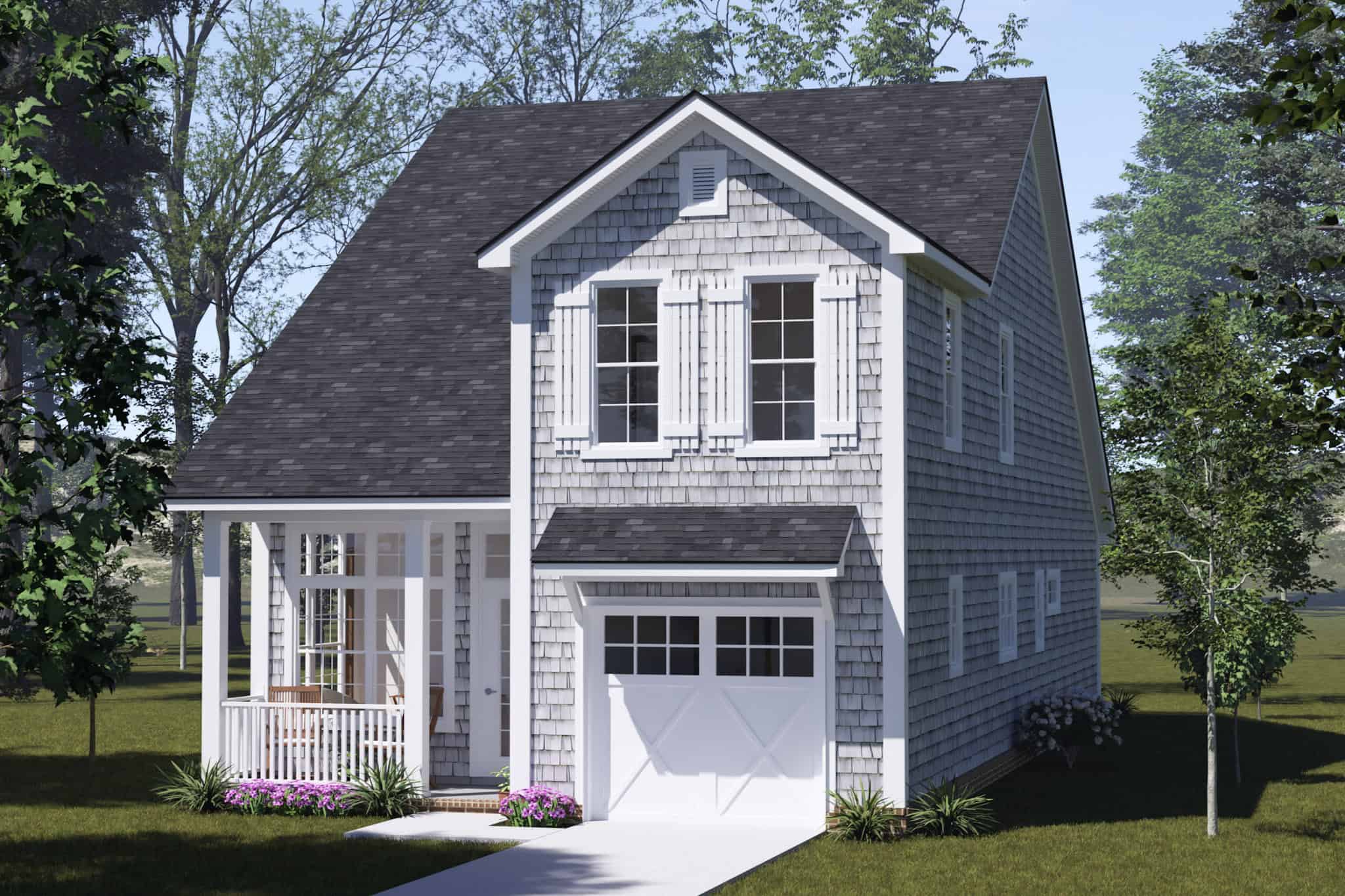 Right Side View of this 2-Bedroom,1393 Sq Ft Plan -178-1570