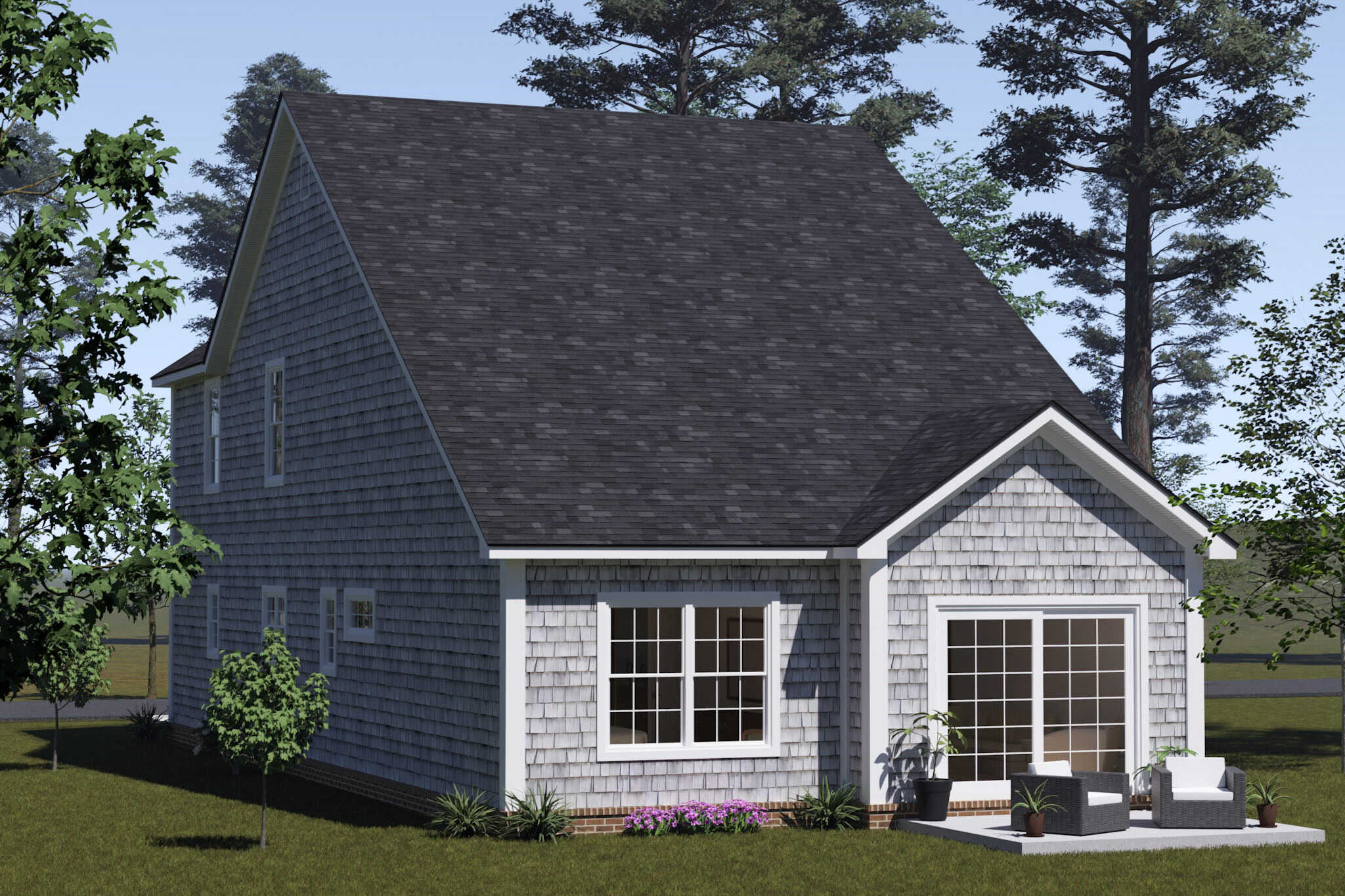 Rear View of this 2-Bedroom,1393 Sq Ft Plan -178-1570