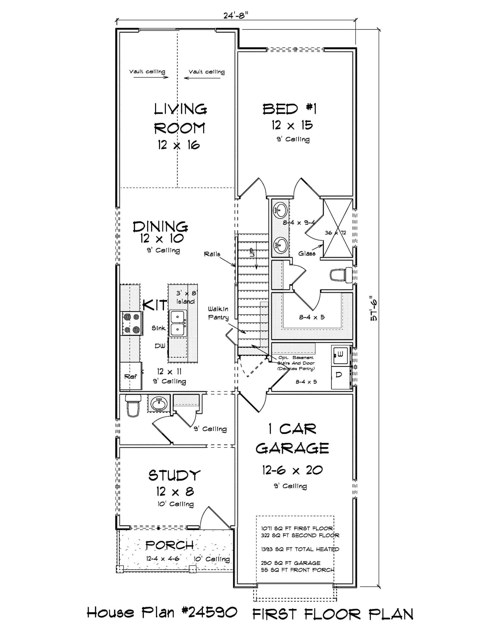 Main Level of Craftsman Plan #178-1570