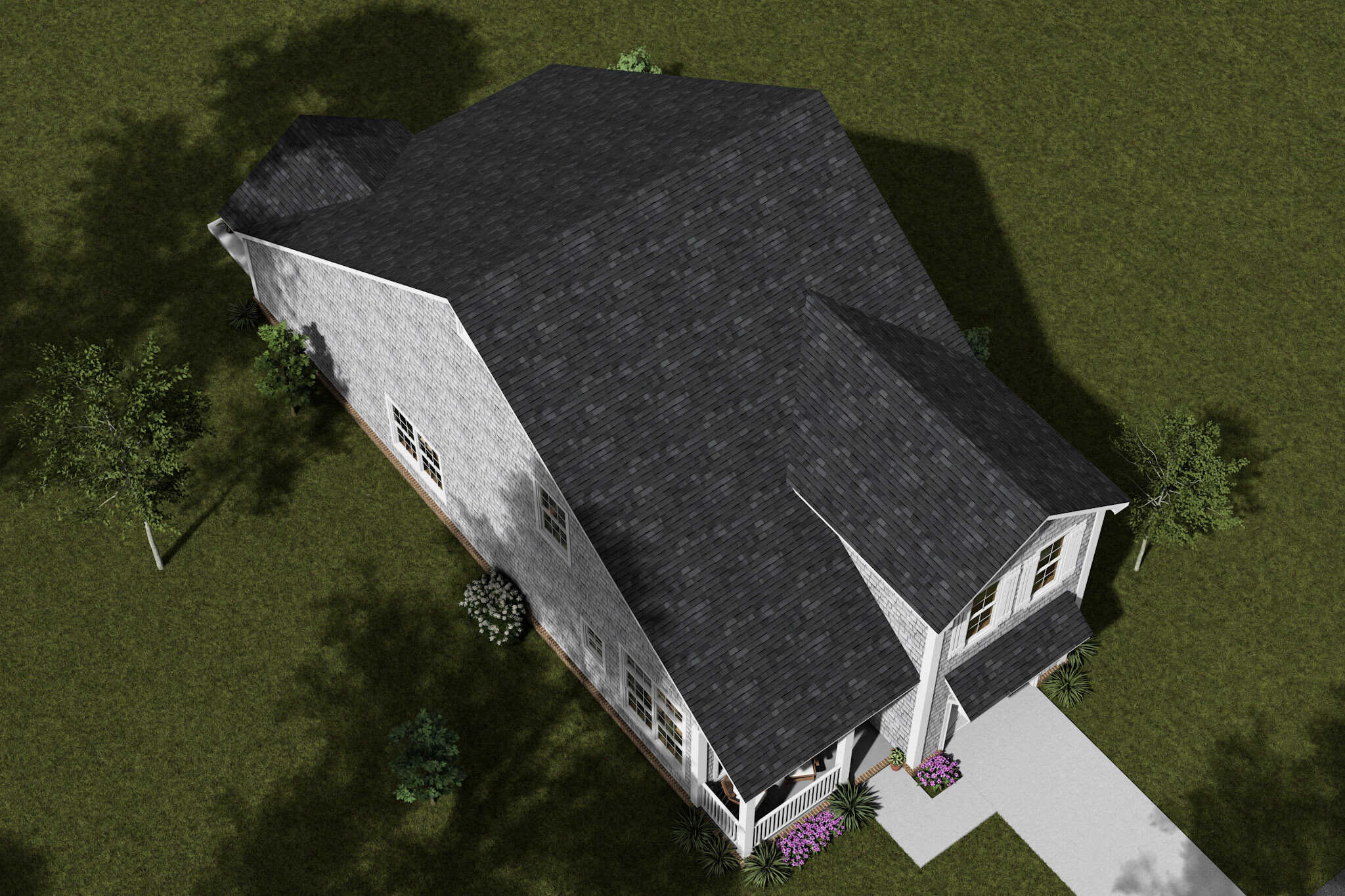 Aerial View of this 2-Bedroom,1393 Sq Ft Plan -178-1570