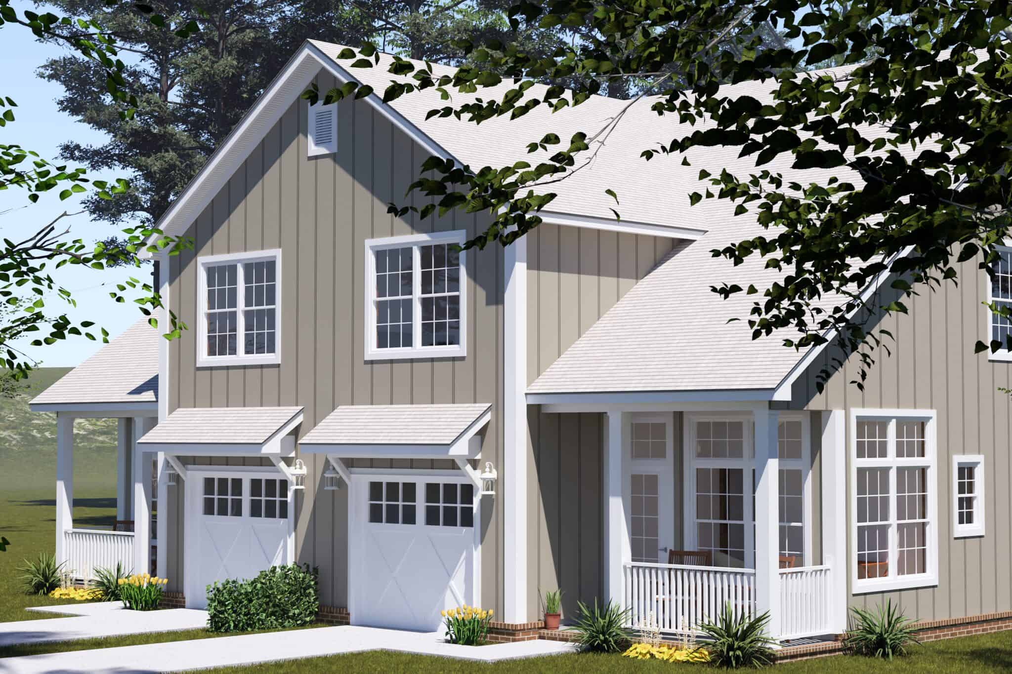 Side View of this 2-Bedroom,1393 Sq Ft Plan -178-1573