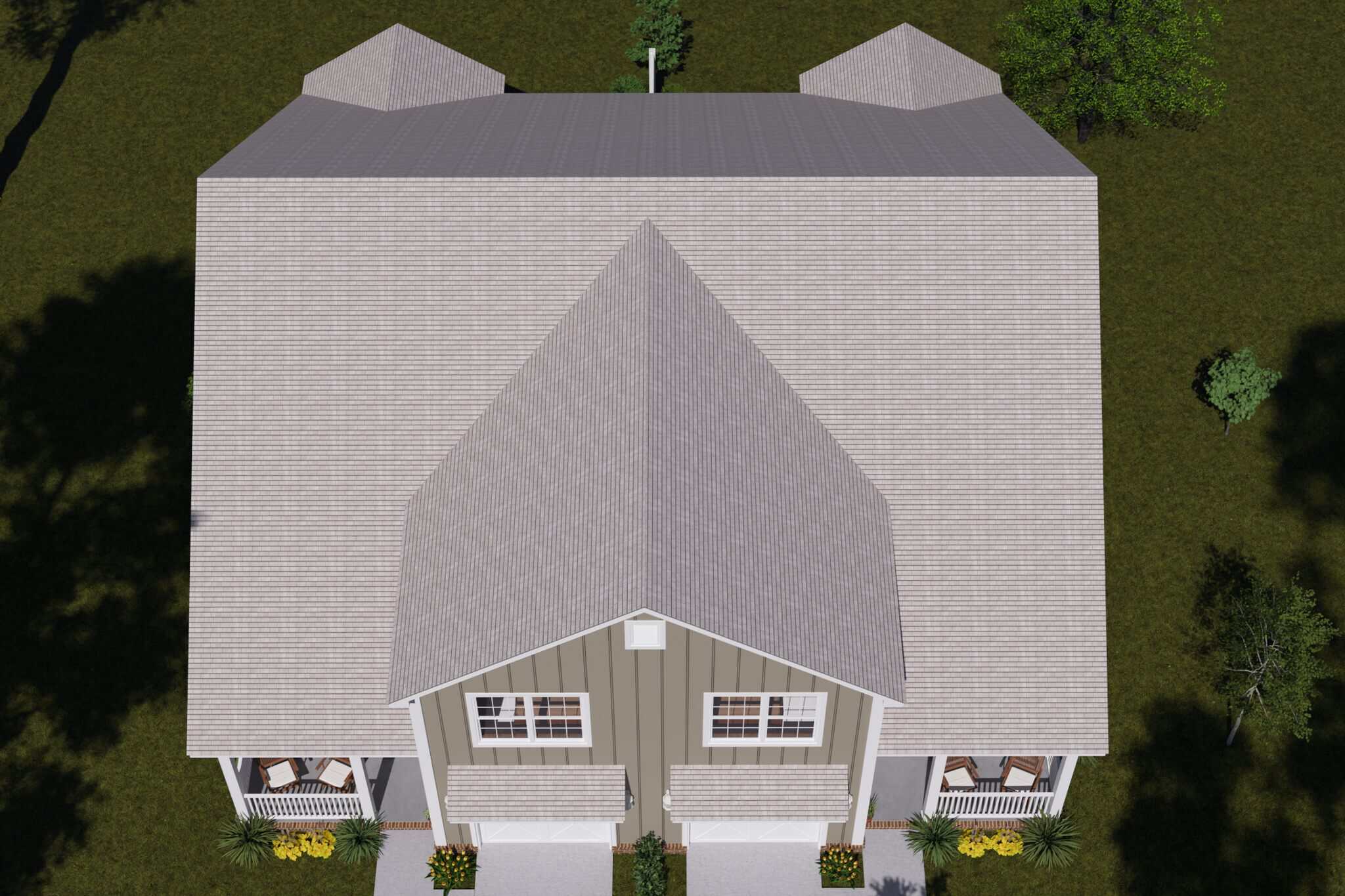 Aerial View of this 2-Bedroom,1393 Sq Ft Plan -178-1573