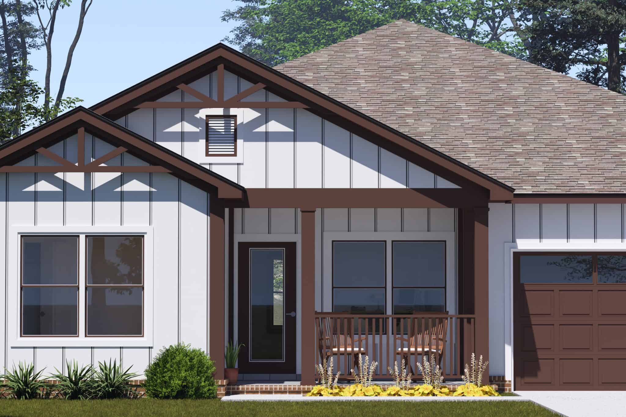 Front View of this 3-Bedroom,1684 Sq Ft Plan -178-1575