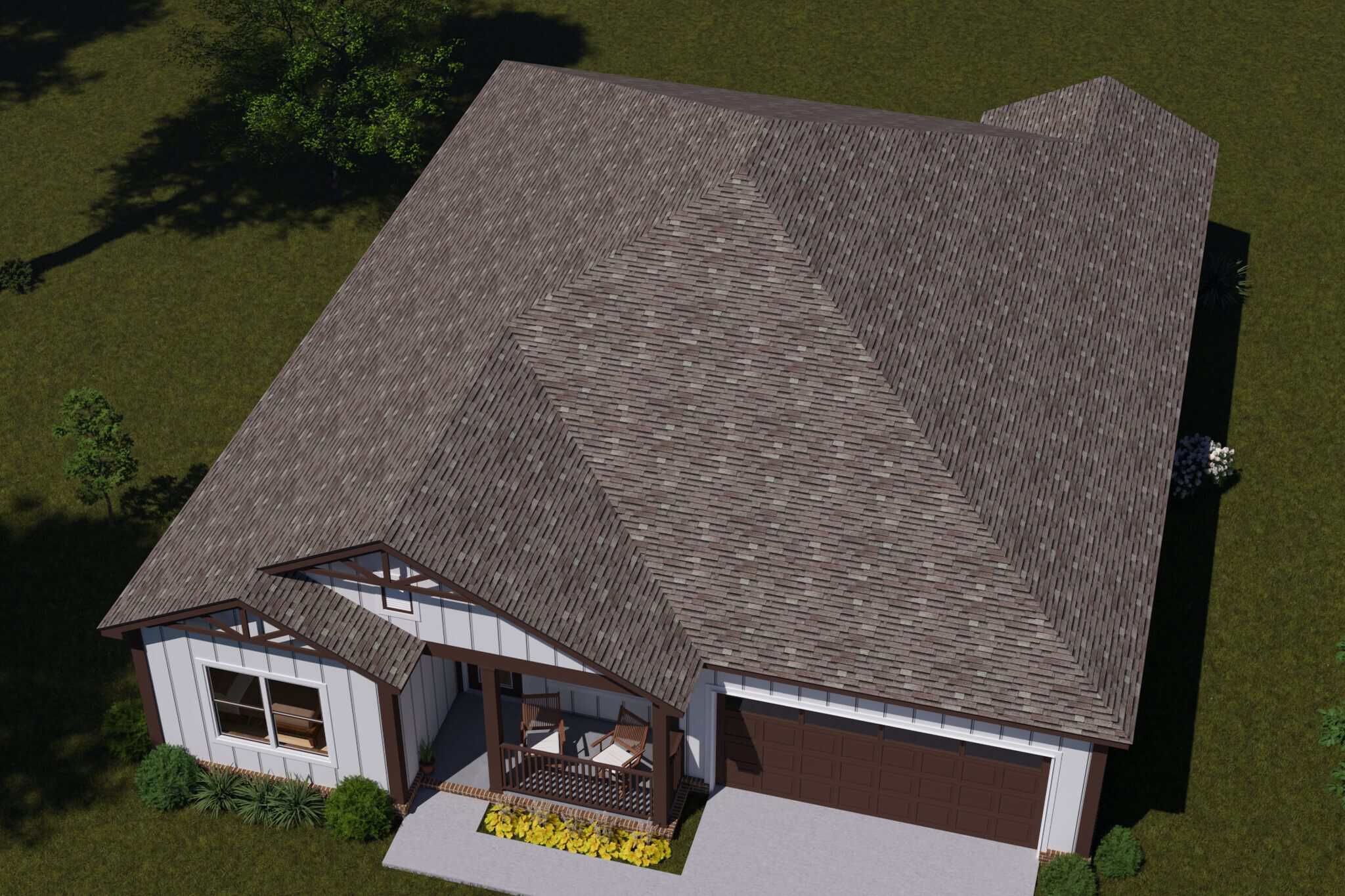 Aerial View of this 3-Bedroom,1684 Sq Ft Plan -178-1575