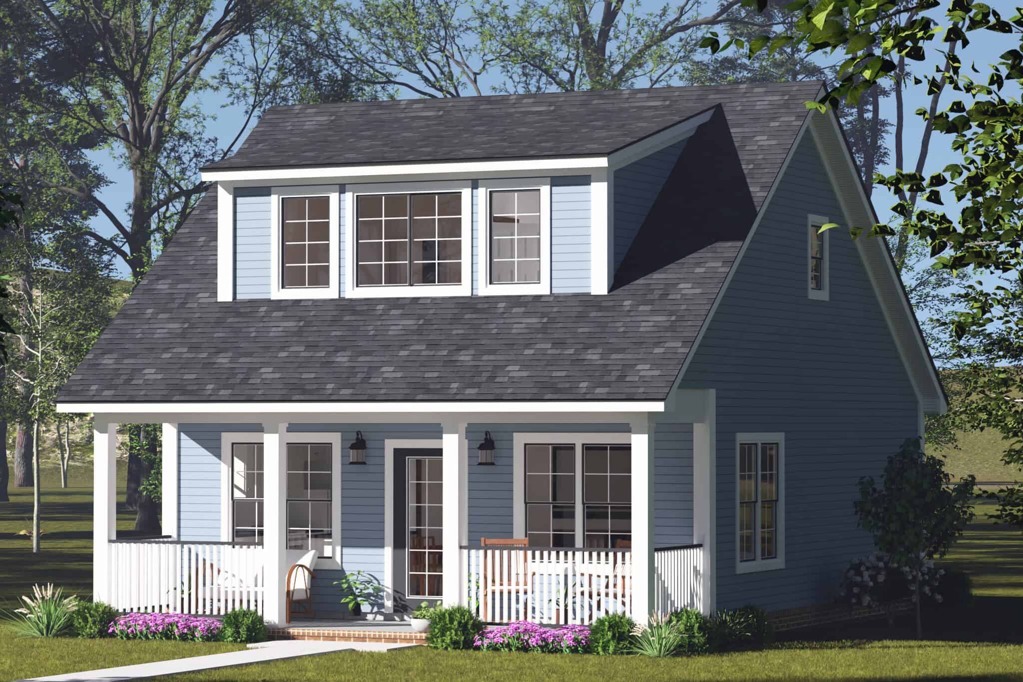 Front View of this 2-Bedroom,880 Sq Ft Plan -178-1576
