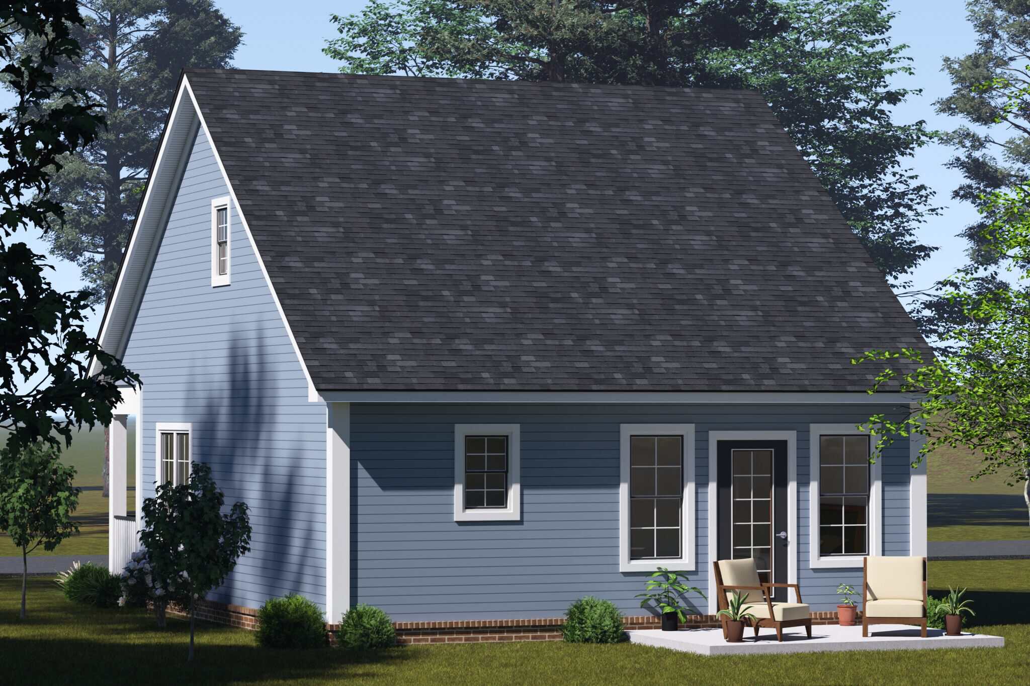 Home Exterior Photograph of this 2-Bedroom,880 Sq Ft Plan -178-1576