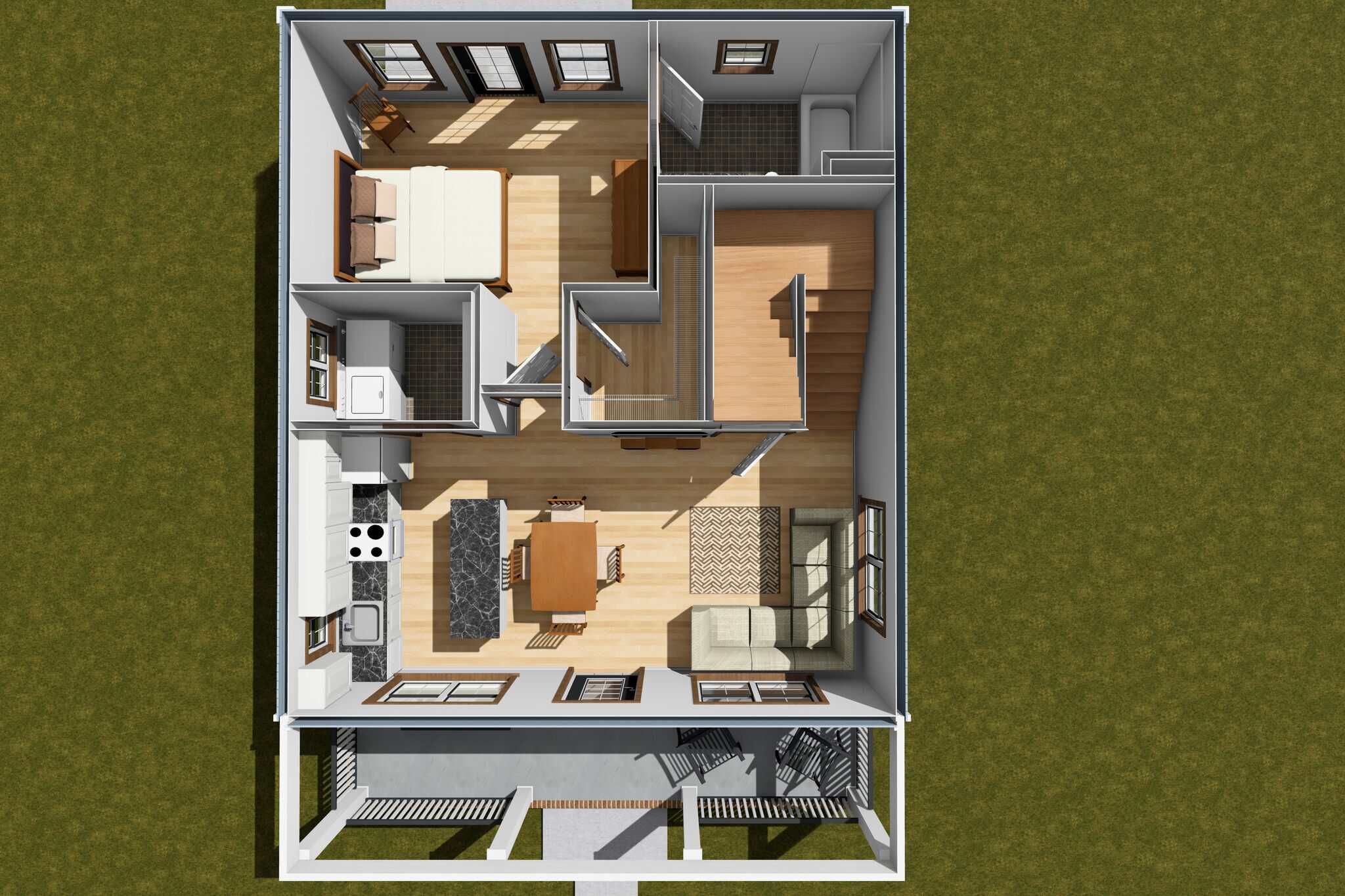 Home Exterior Photograph of this 2-Bedroom,880 Sq Ft Plan -178-1576