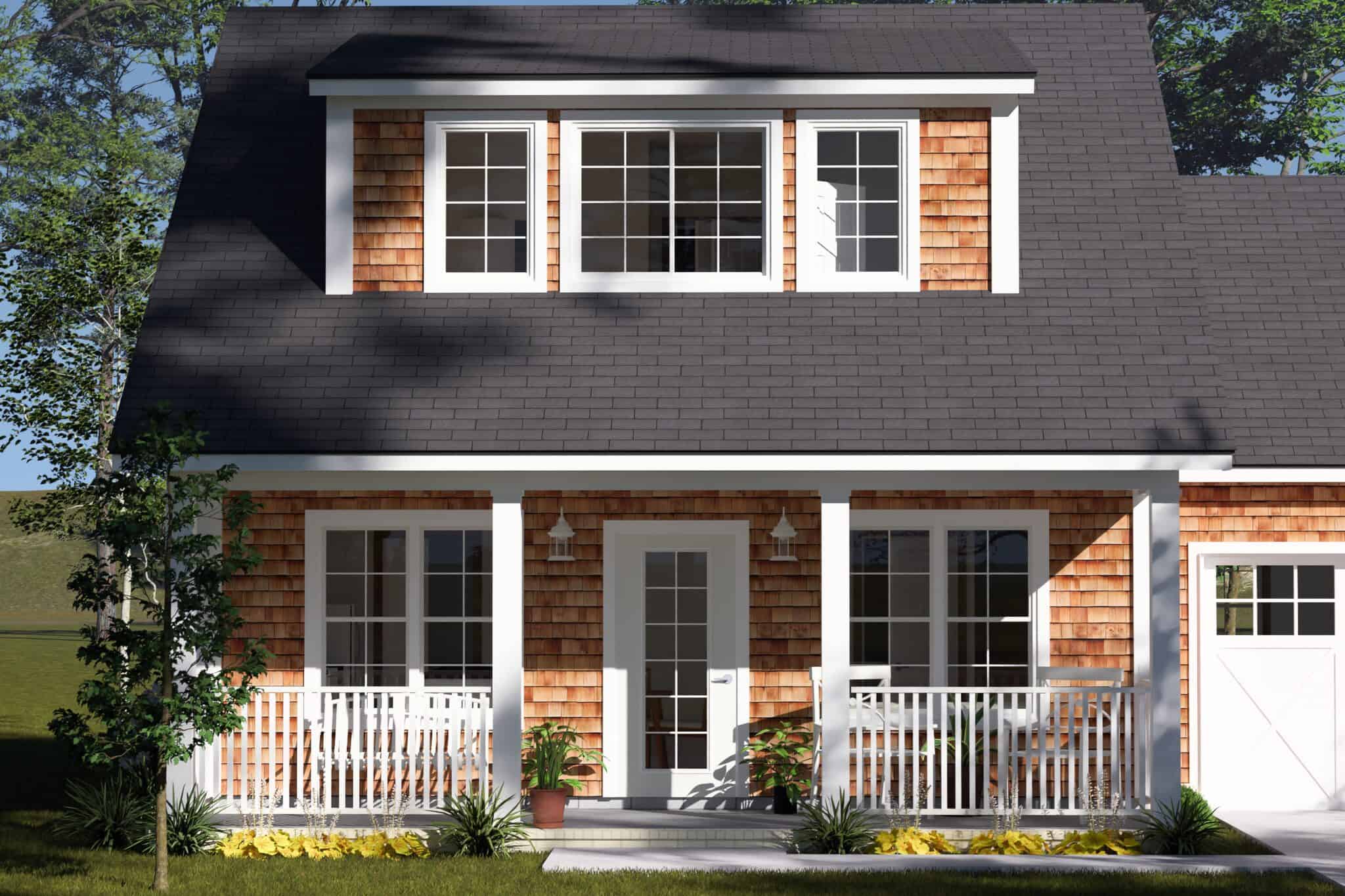 Front View of this 2-Bedroom,880 Sq Ft Plan -178-1577