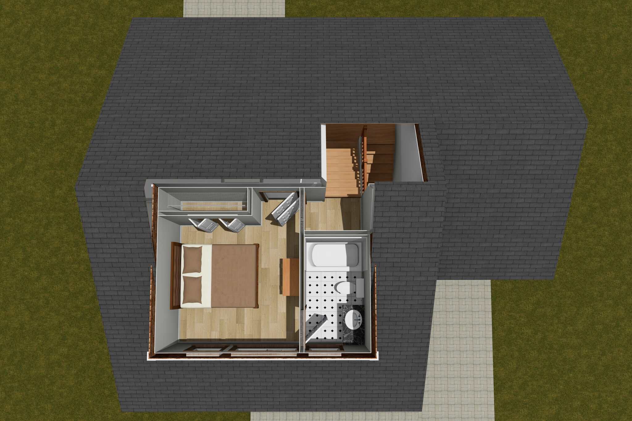 Home Exterior Photograph of this 2-Bedroom,880 Sq Ft Plan -178-1577