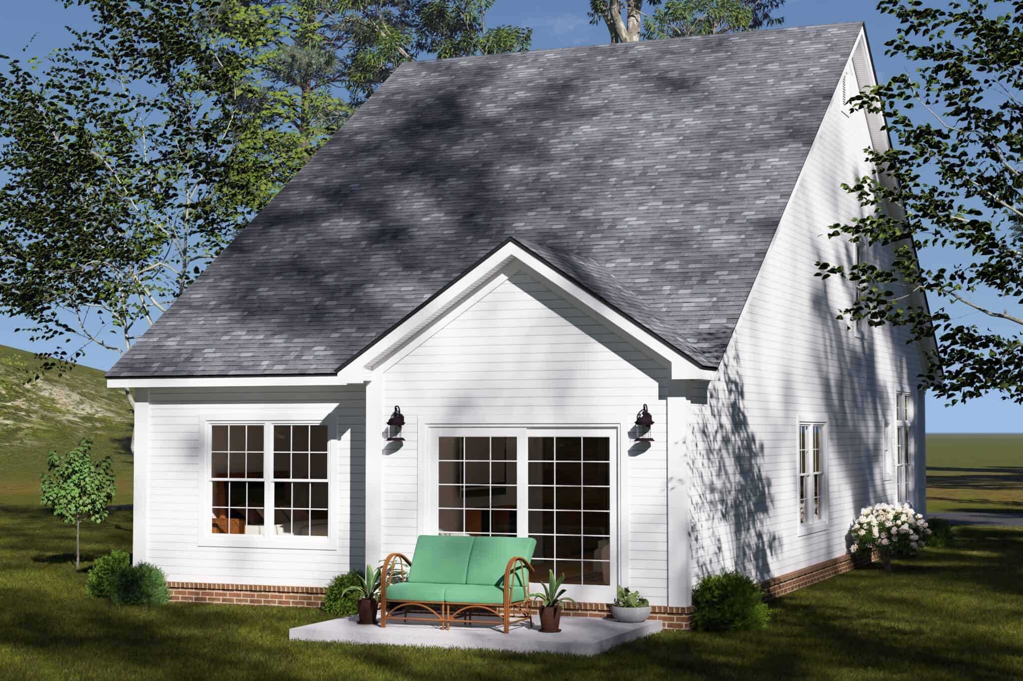 Rear View of this 3-Bedroom,1562 Sq Ft Plan -178-1578