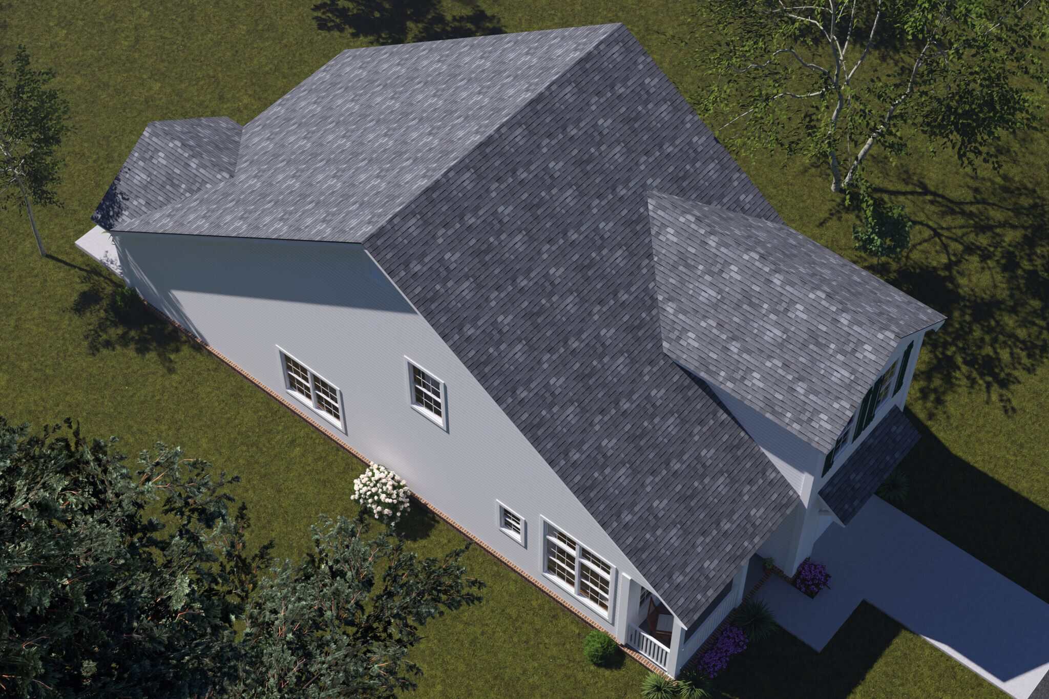 Aerial View of this 3-Bedroom,1562 Sq Ft Plan -178-1578