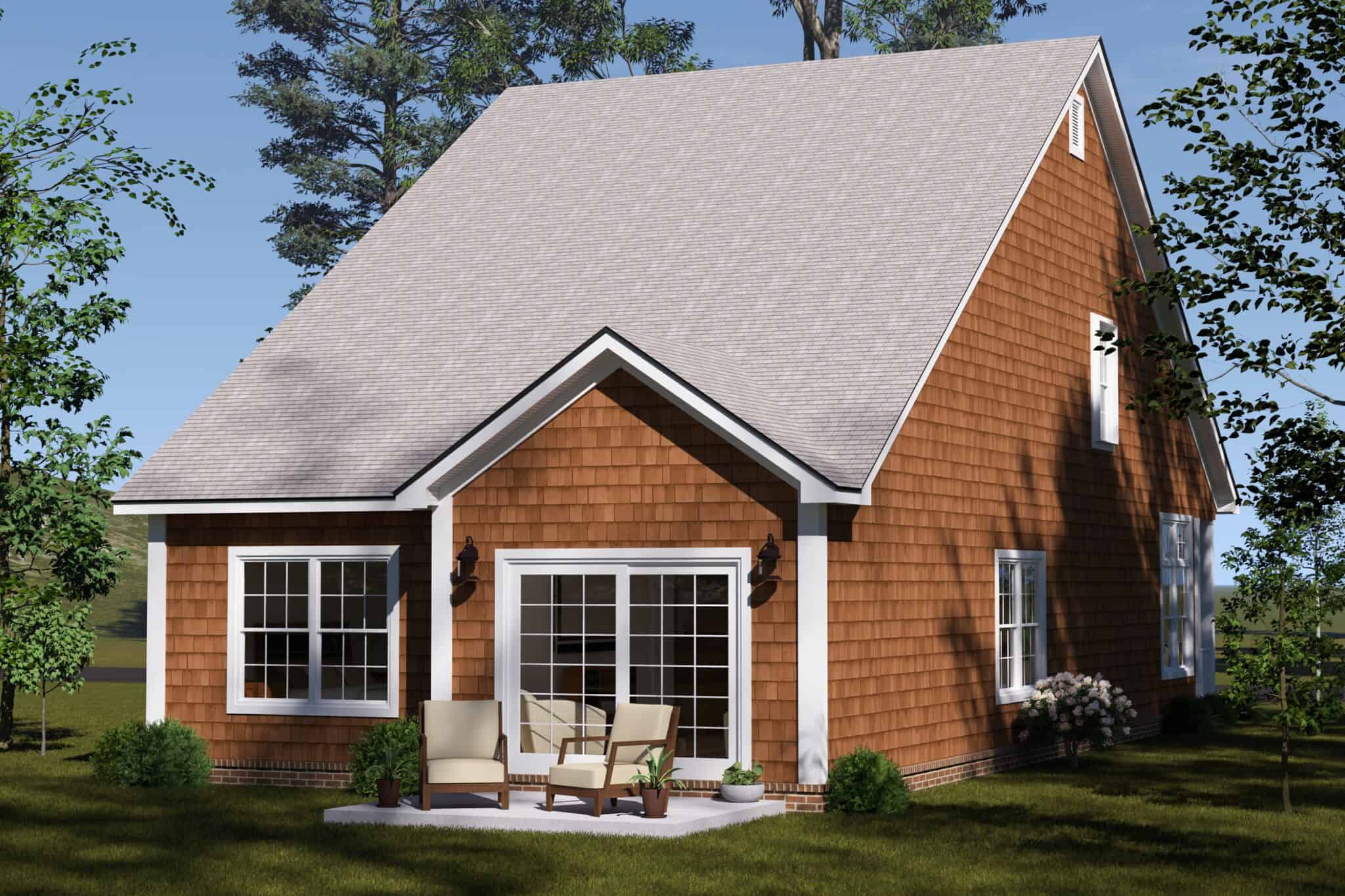 Rear View of this 4-Bedroom,1812 Sq Ft Plan -178-1579