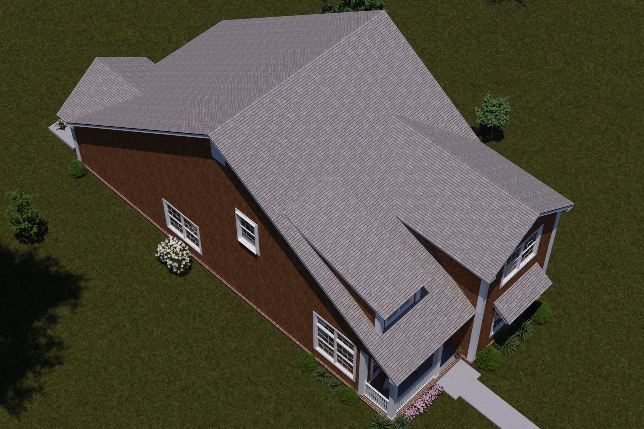 Aerial View of this 4-Bedroom,1812 Sq Ft Plan -178-1579