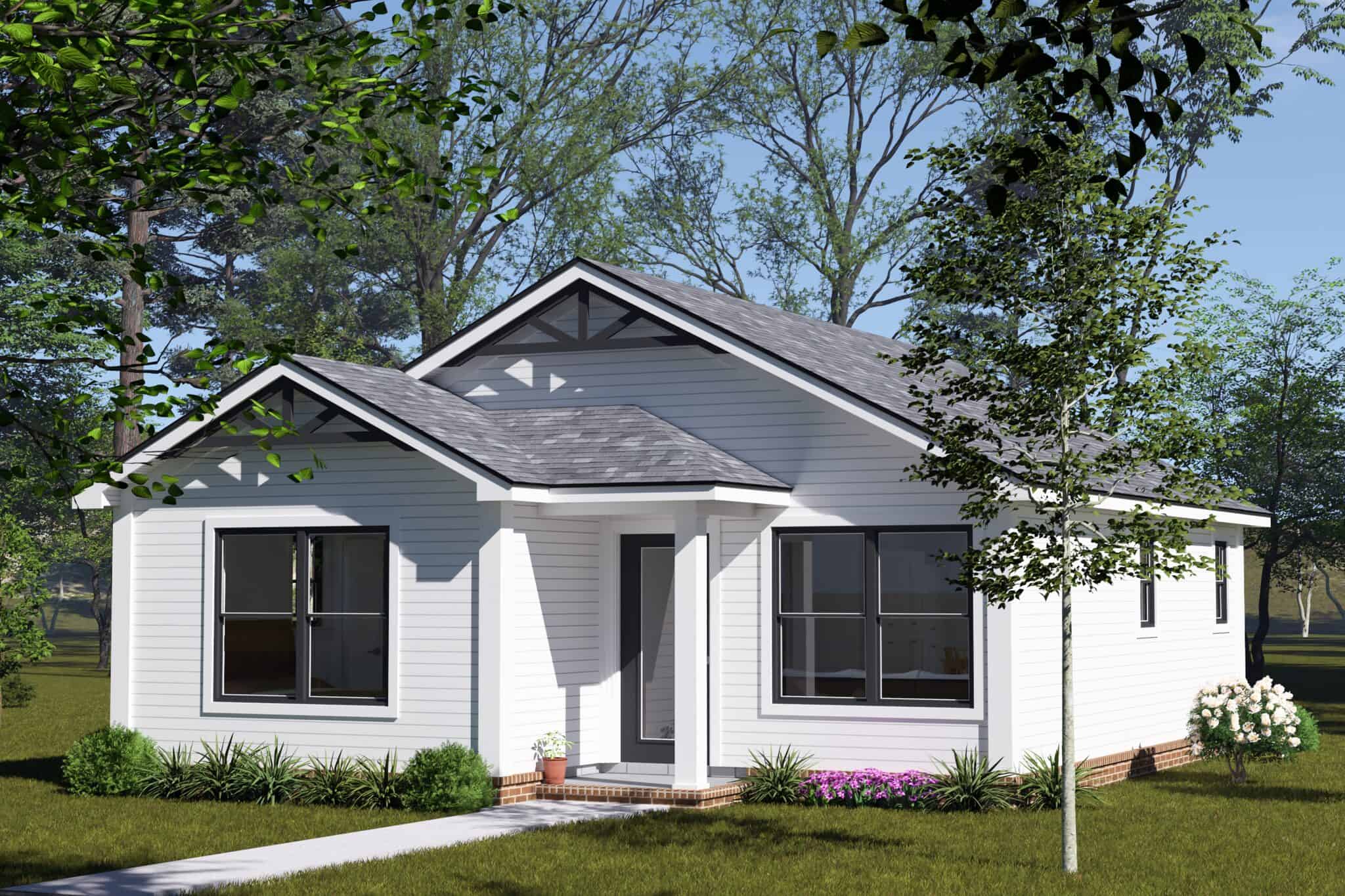 Front View of this 2-Bedroom,751 Sq Ft Plan -178-1580