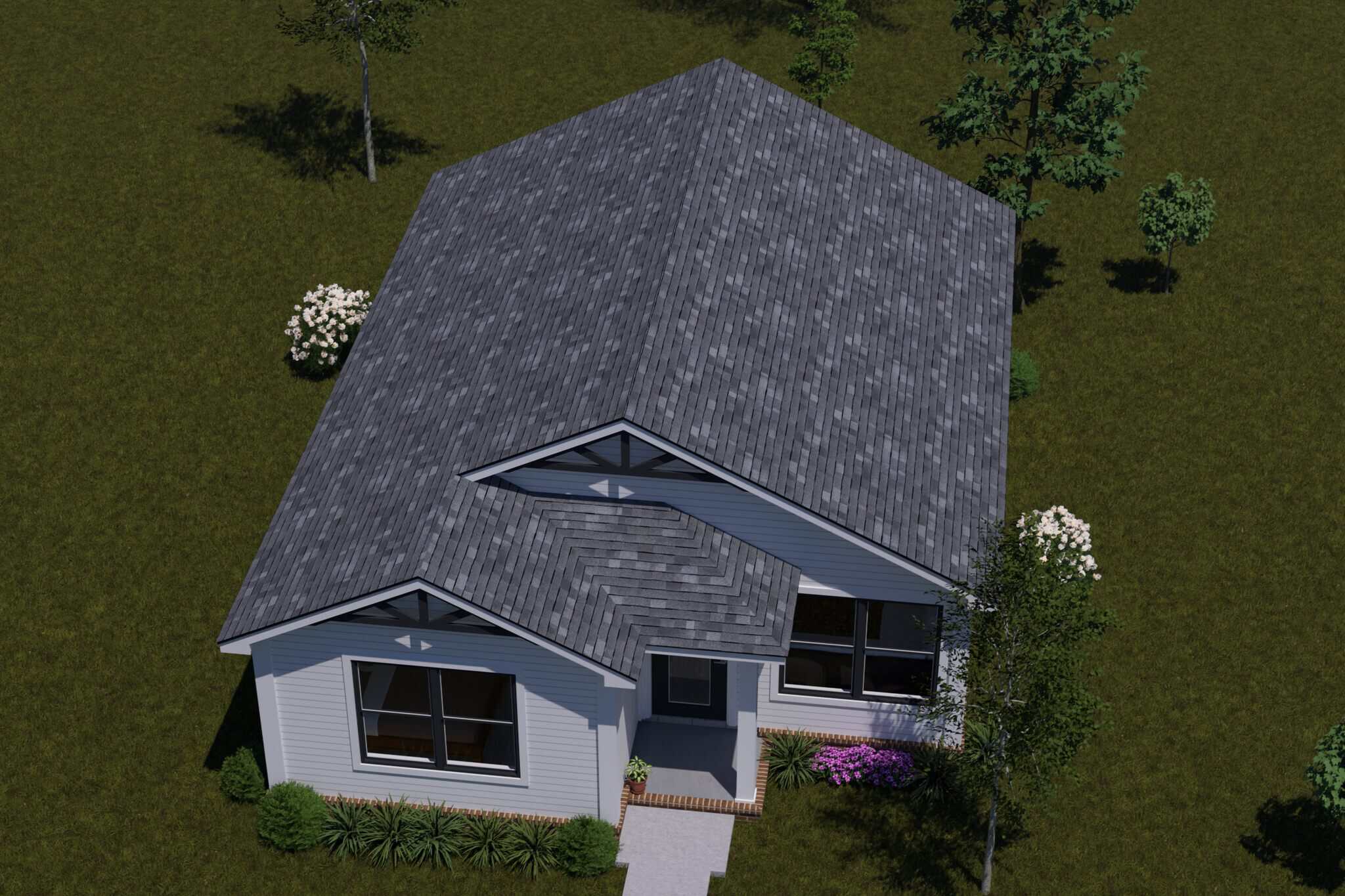 Aerial View of this 2-Bedroom,751 Sq Ft Plan -178-1580
