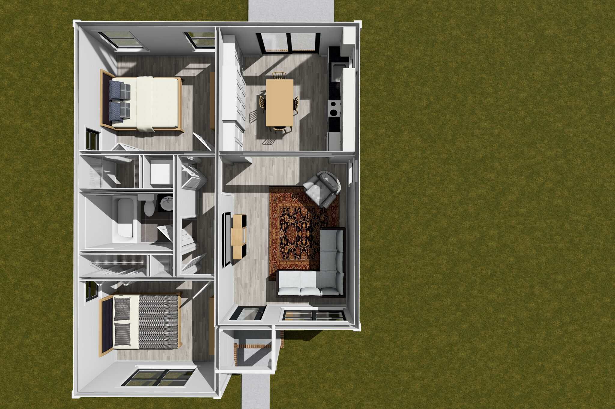 Home Exterior Photograph of this 2-Bedroom,751 Sq Ft Plan -178-1580