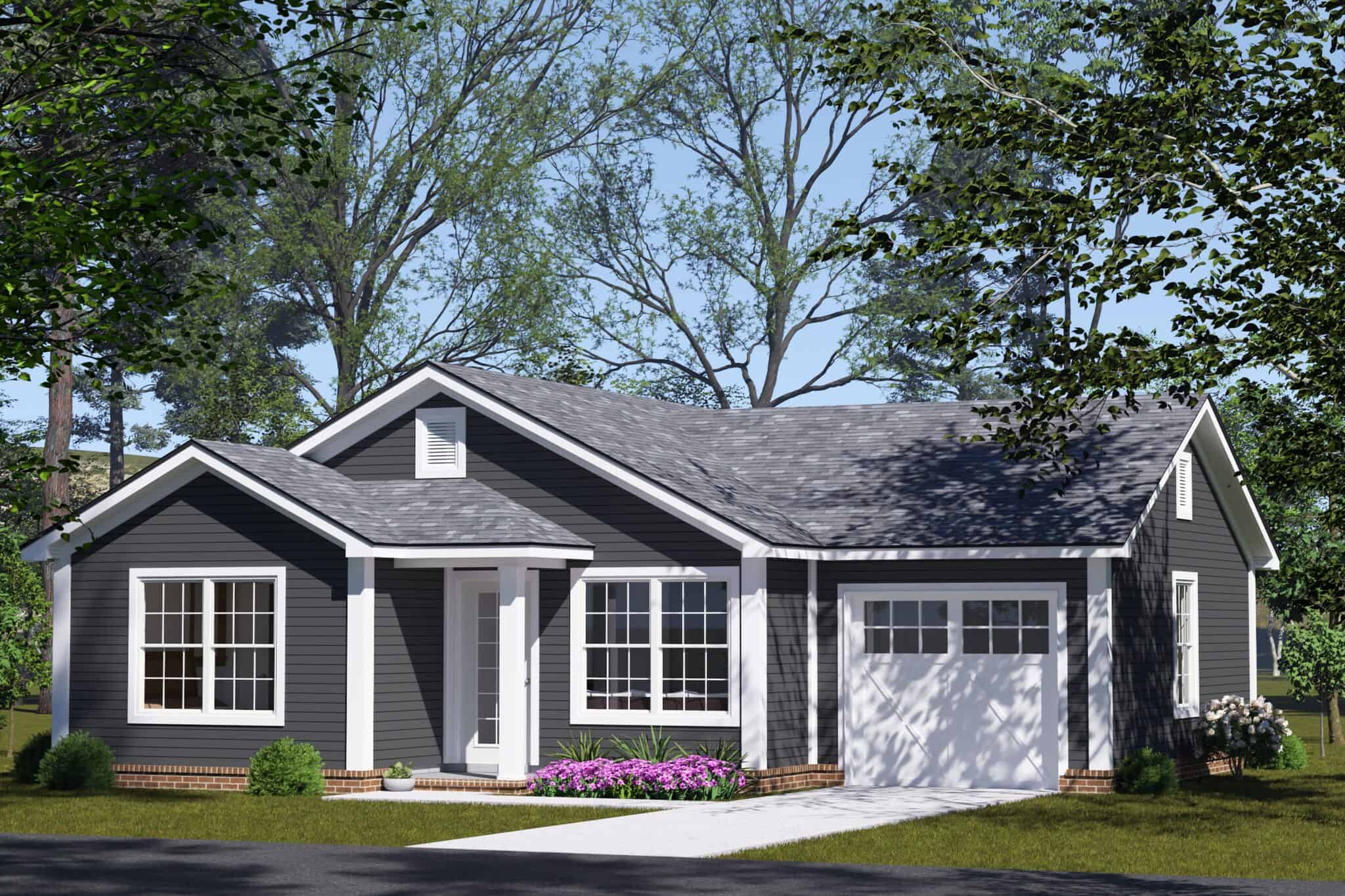 Front View of this 2-Bedroom,751 Sq Ft Plan -178-1581