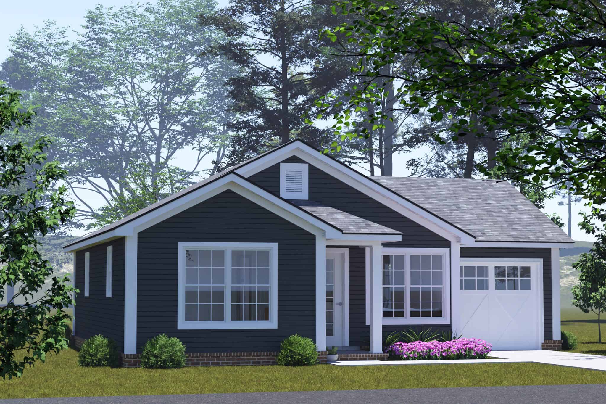 Right Side View of this 2-Bedroom,751 Sq Ft Plan -178-1581