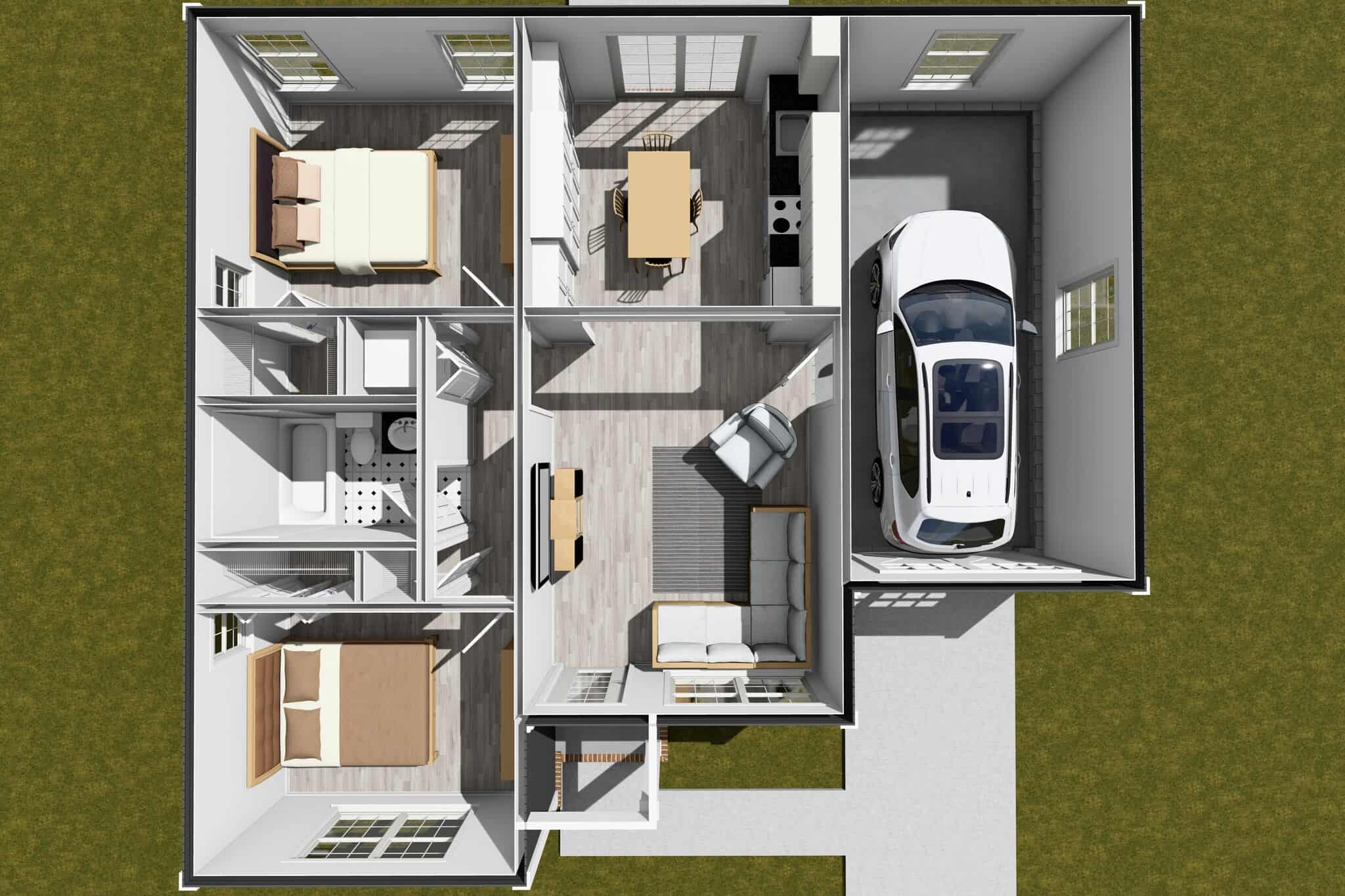 Home Exterior Photograph of this 2-Bedroom,751 Sq Ft Plan -178-1581