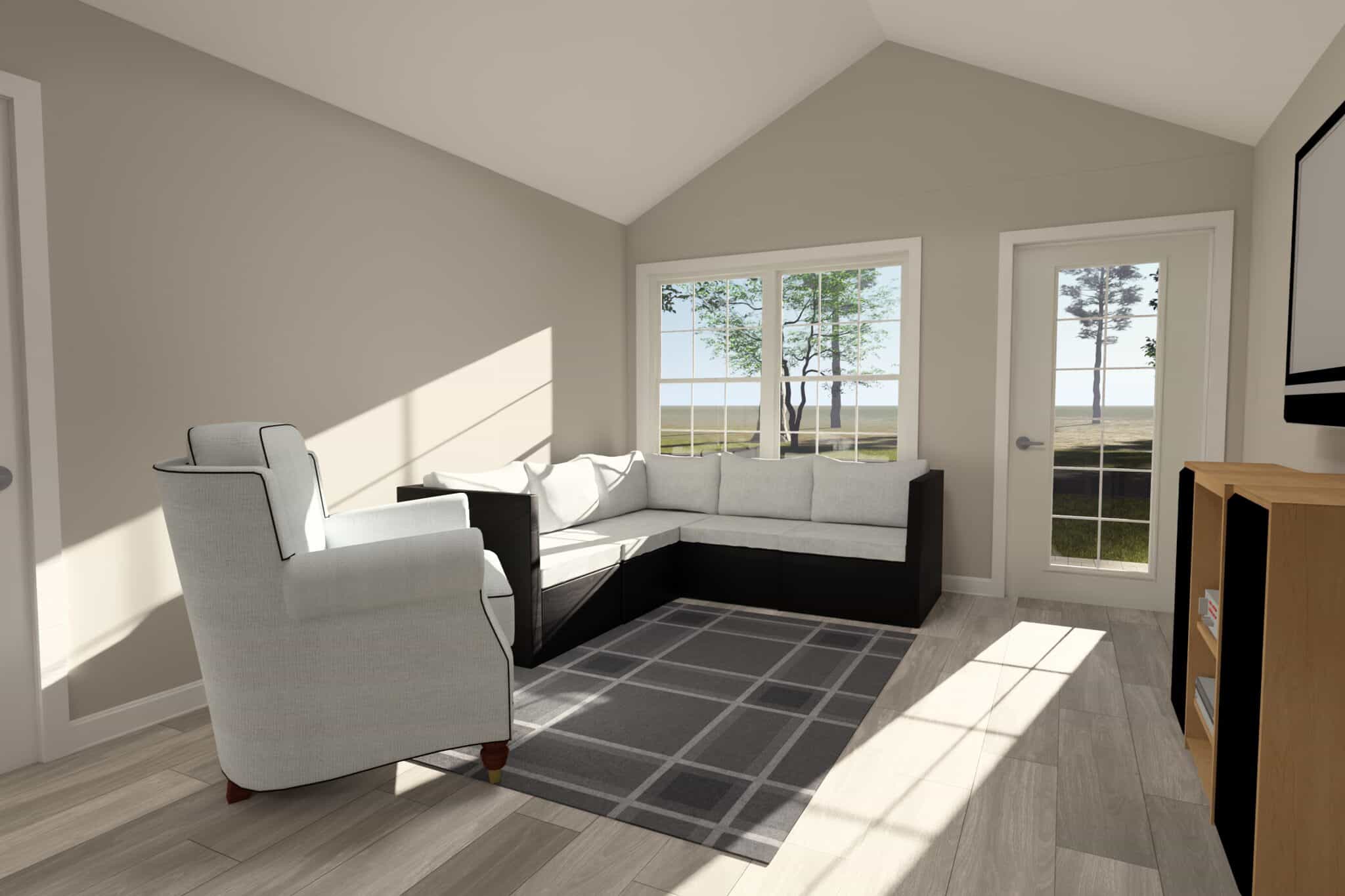 Great Room of this 2-Bedroom,751 Sq Ft Plan -178-1581