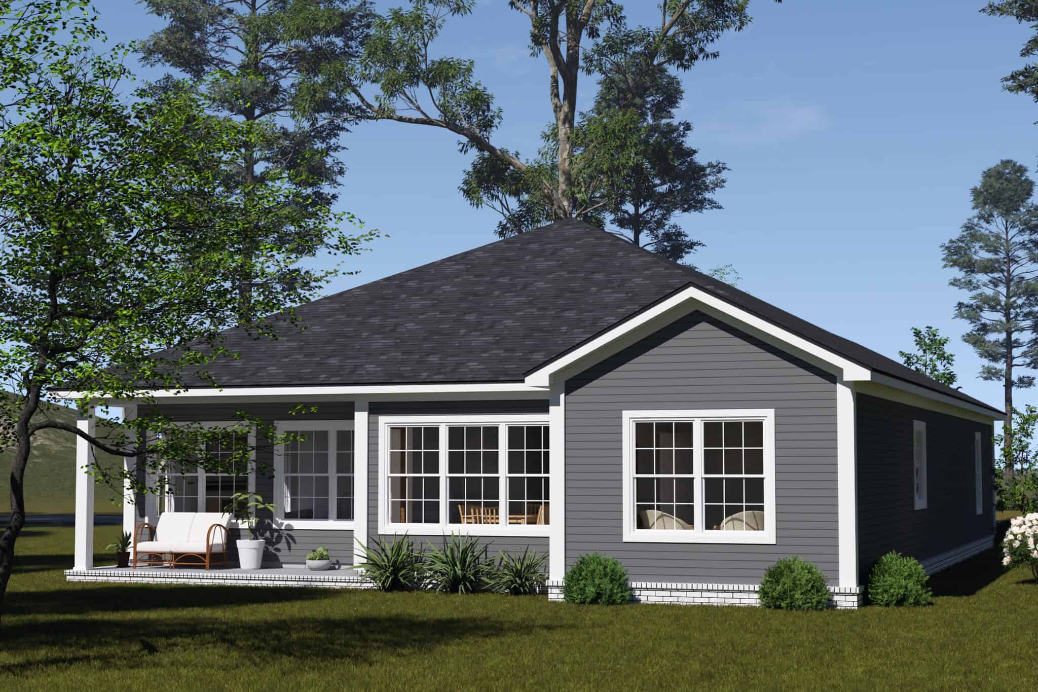 Rear View of this 3-Bedroom,1680 Sq Ft Plan -178-1582