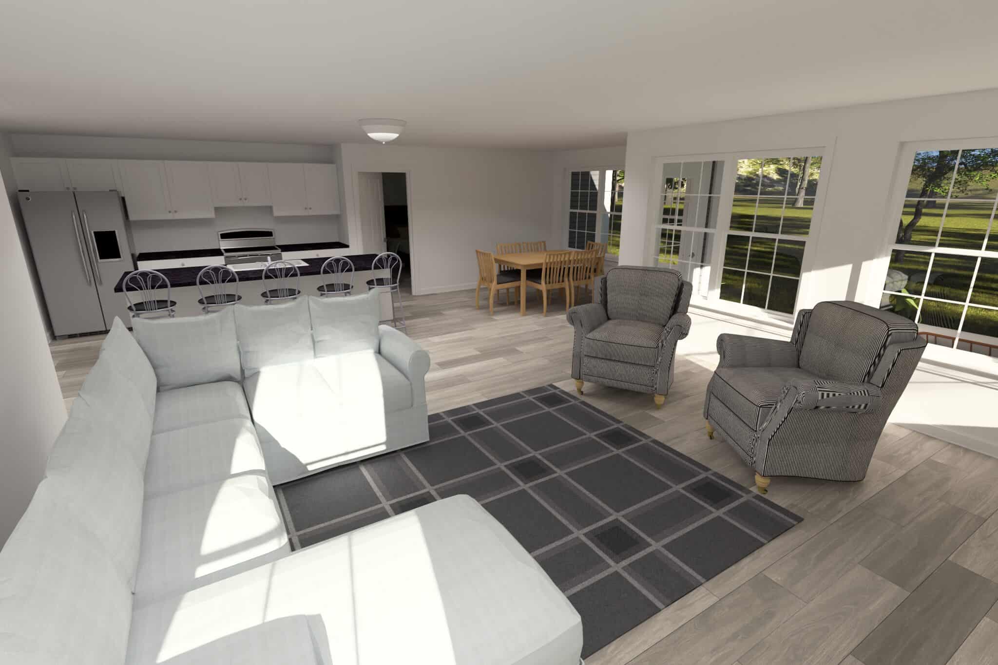 Living Room of this 3-Bedroom,1680 Sq Ft Plan -178-1582