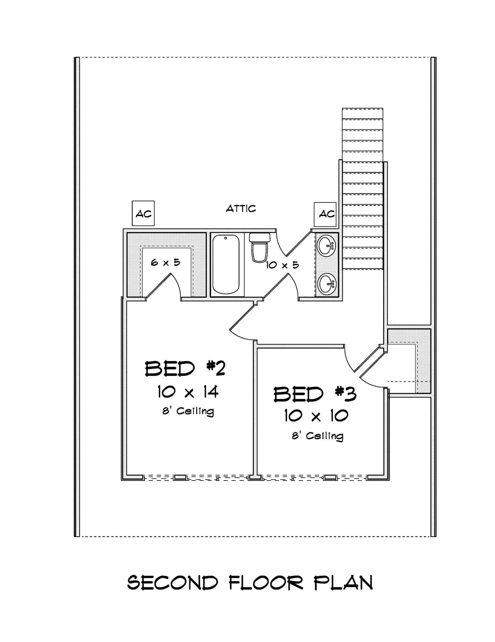 Upper Level of Cottage Plan #178-1583