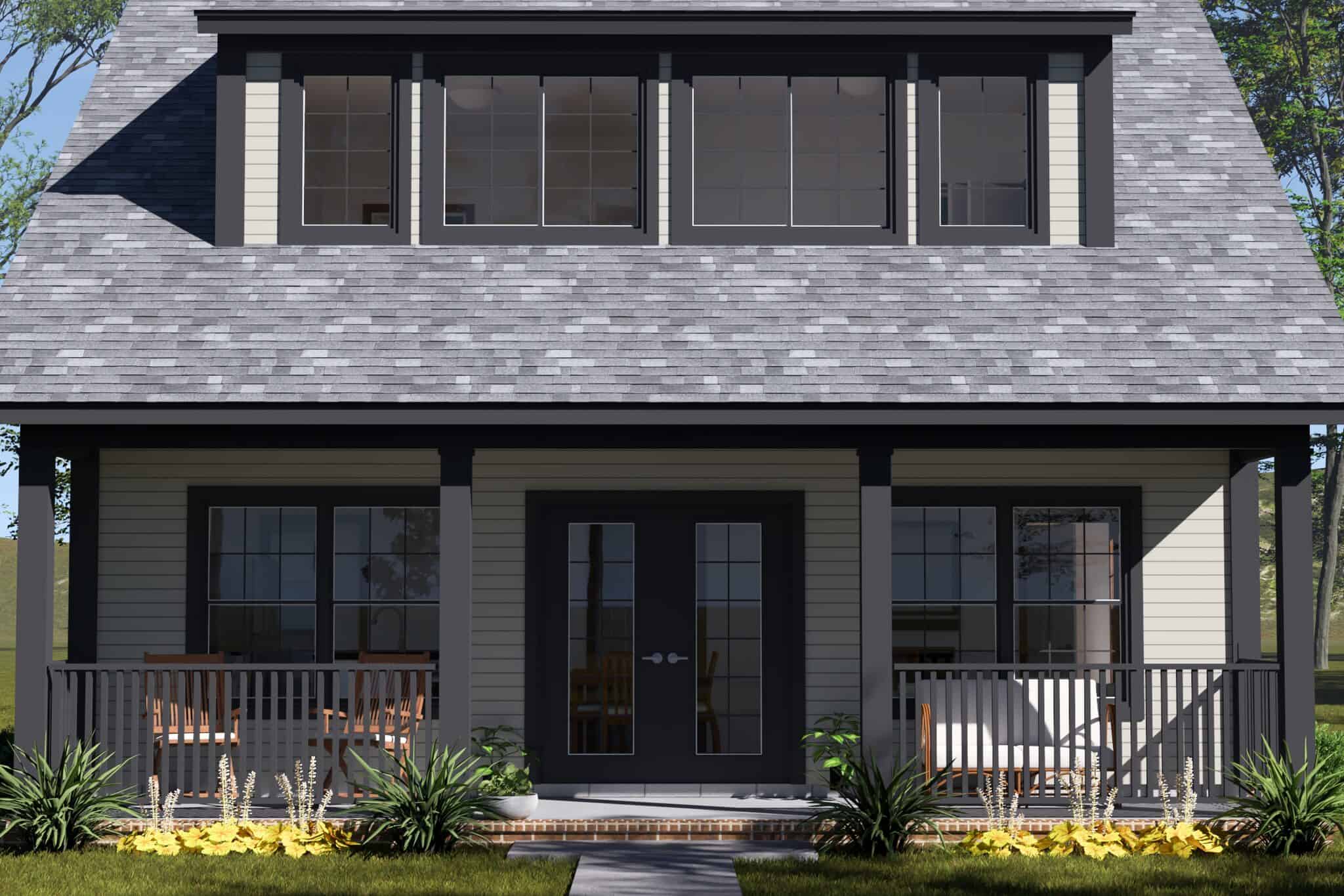 Front View of this 3-Bedroom,1288 Sq Ft Plan -178-1583