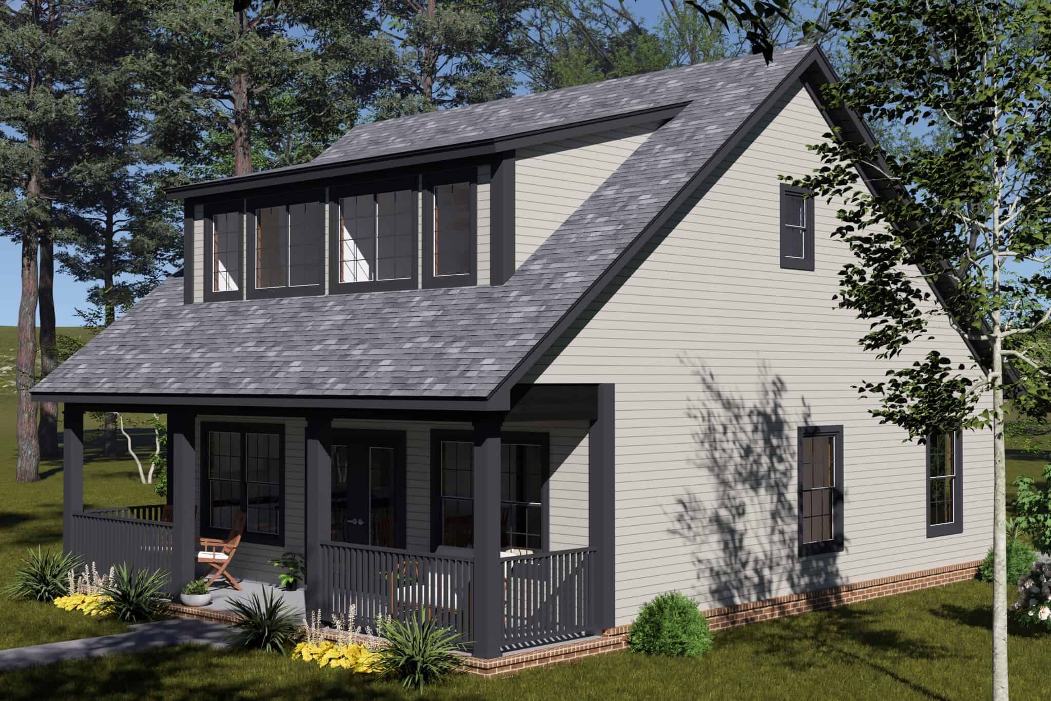 Right Side View of this 3-Bedroom,1288 Sq Ft Plan -178-1583