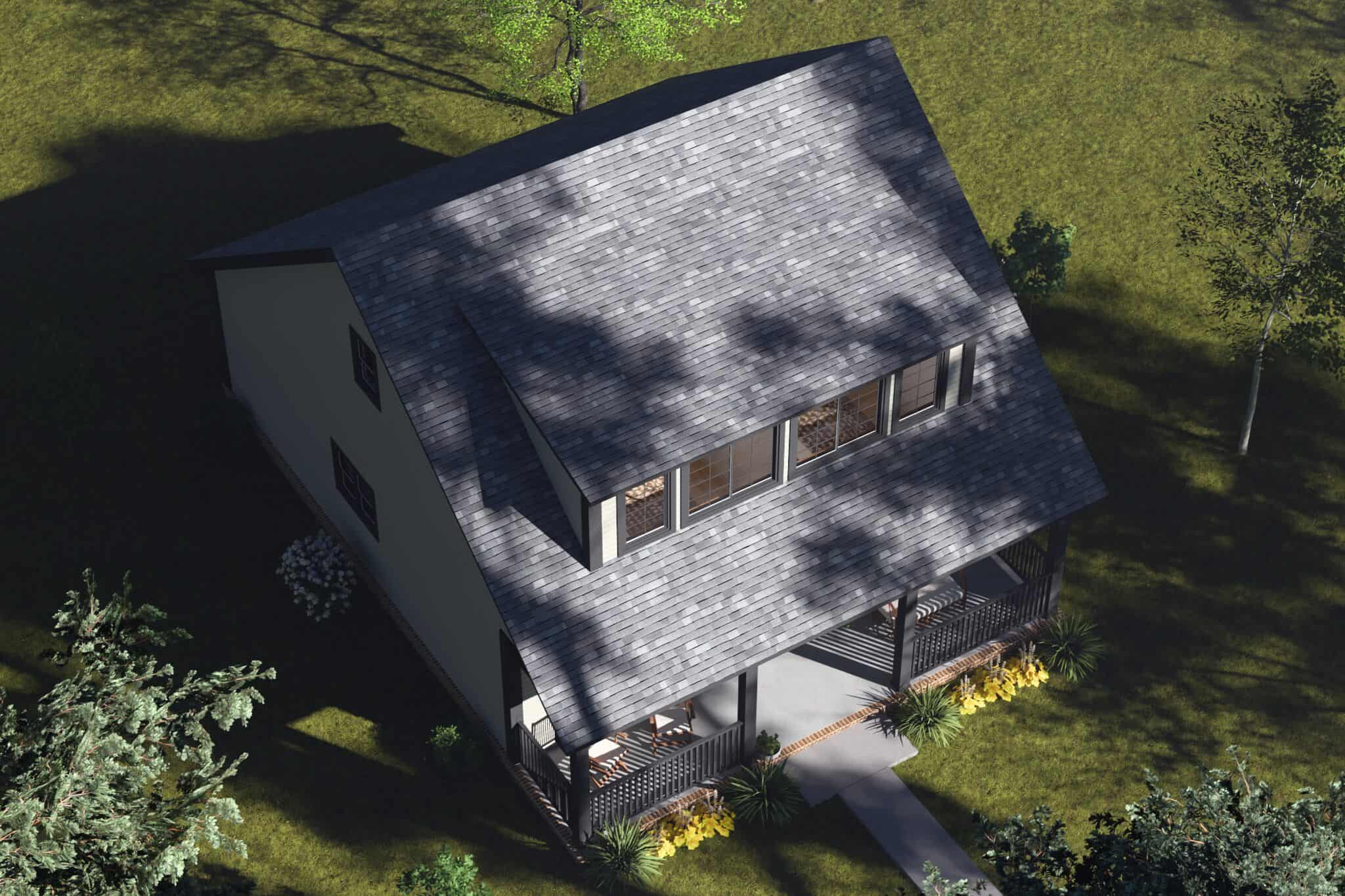 Aerial View of this 3-Bedroom,1288 Sq Ft Plan -178-1583