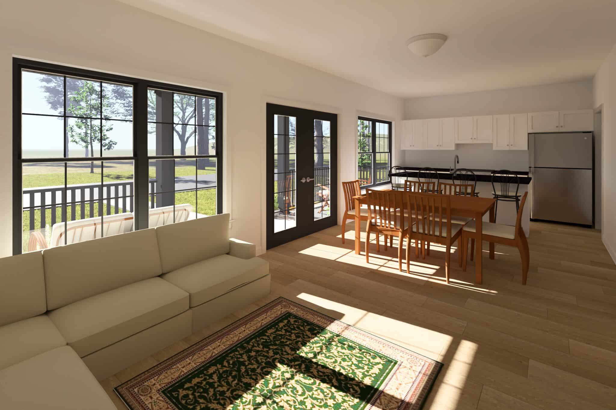 Family Room of this 3-Bedroom,1288 Sq Ft Plan -178-1584