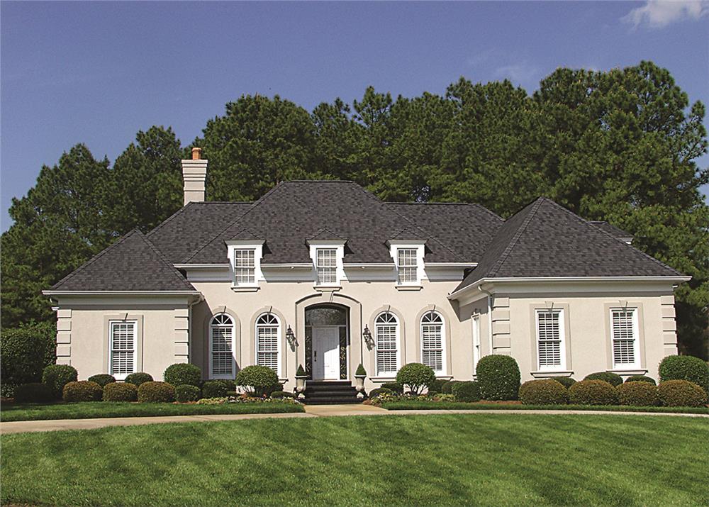 Photo of this European style home (ThePlanCollection: House Plan #180-1010)