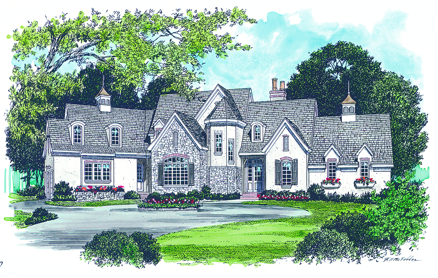 French House Plan #180-1015: 3 Bedrm, 3462 Sq Ft Home | ThePlanCollection