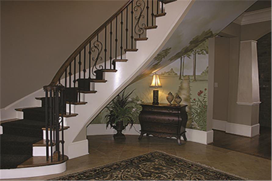 180-1026: Home Interior Photograph-Entry Hall: Staircase