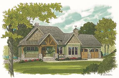 3-Bedroom, 2764 Sq Ft Cottage House Plan - 180-1035 - Front Exterior