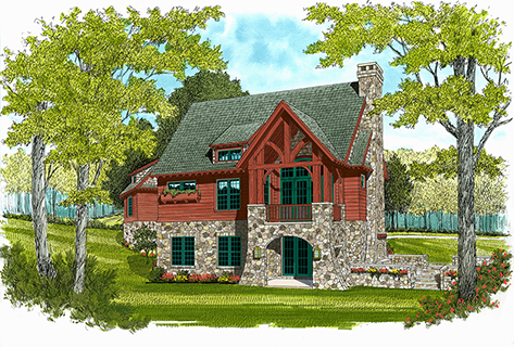 Rear View of this 3-Bedroom, 1885 Sq Ft Plan - 180-1039